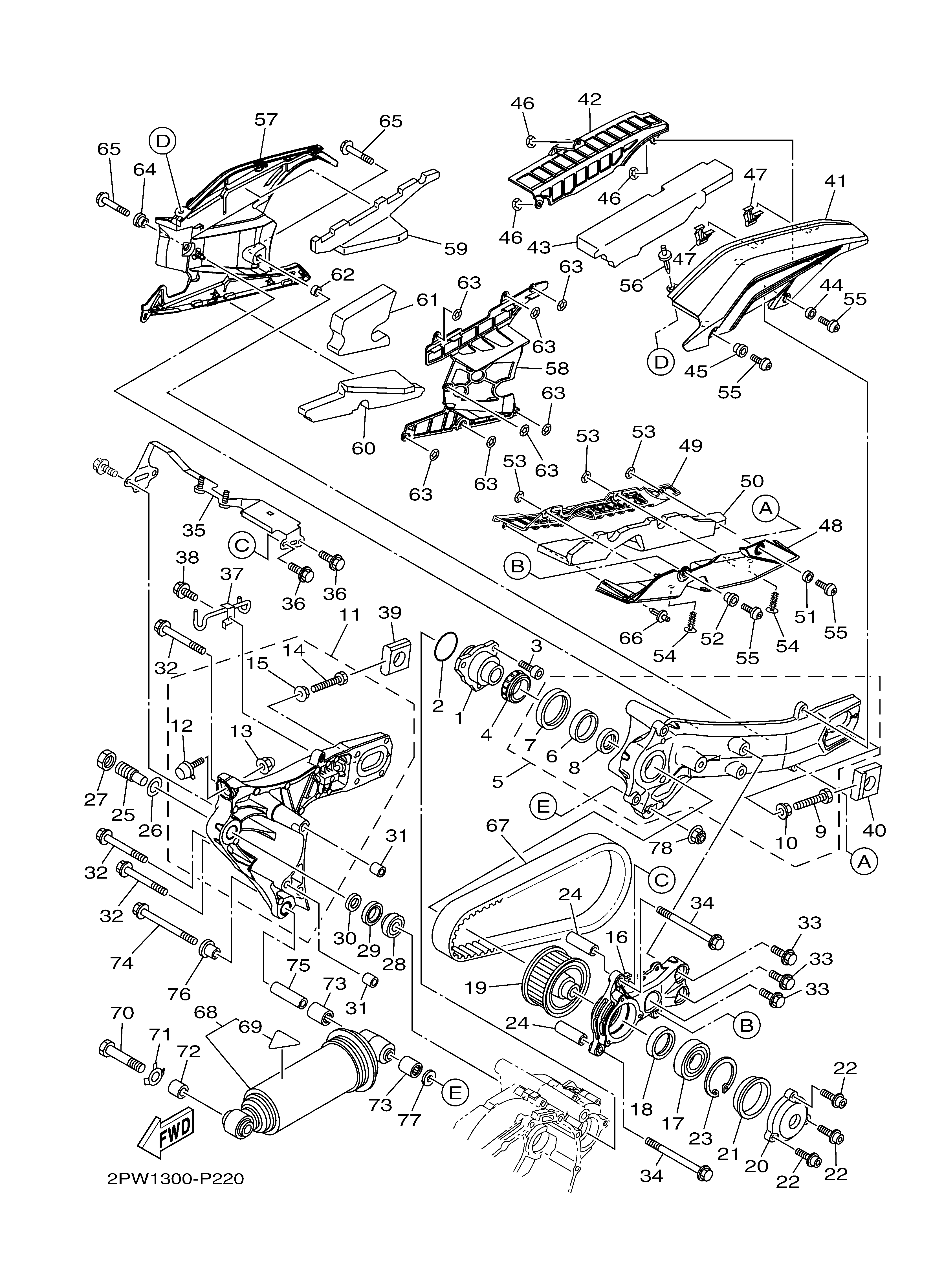 REAR ARM SUSPENSION 爆炸图