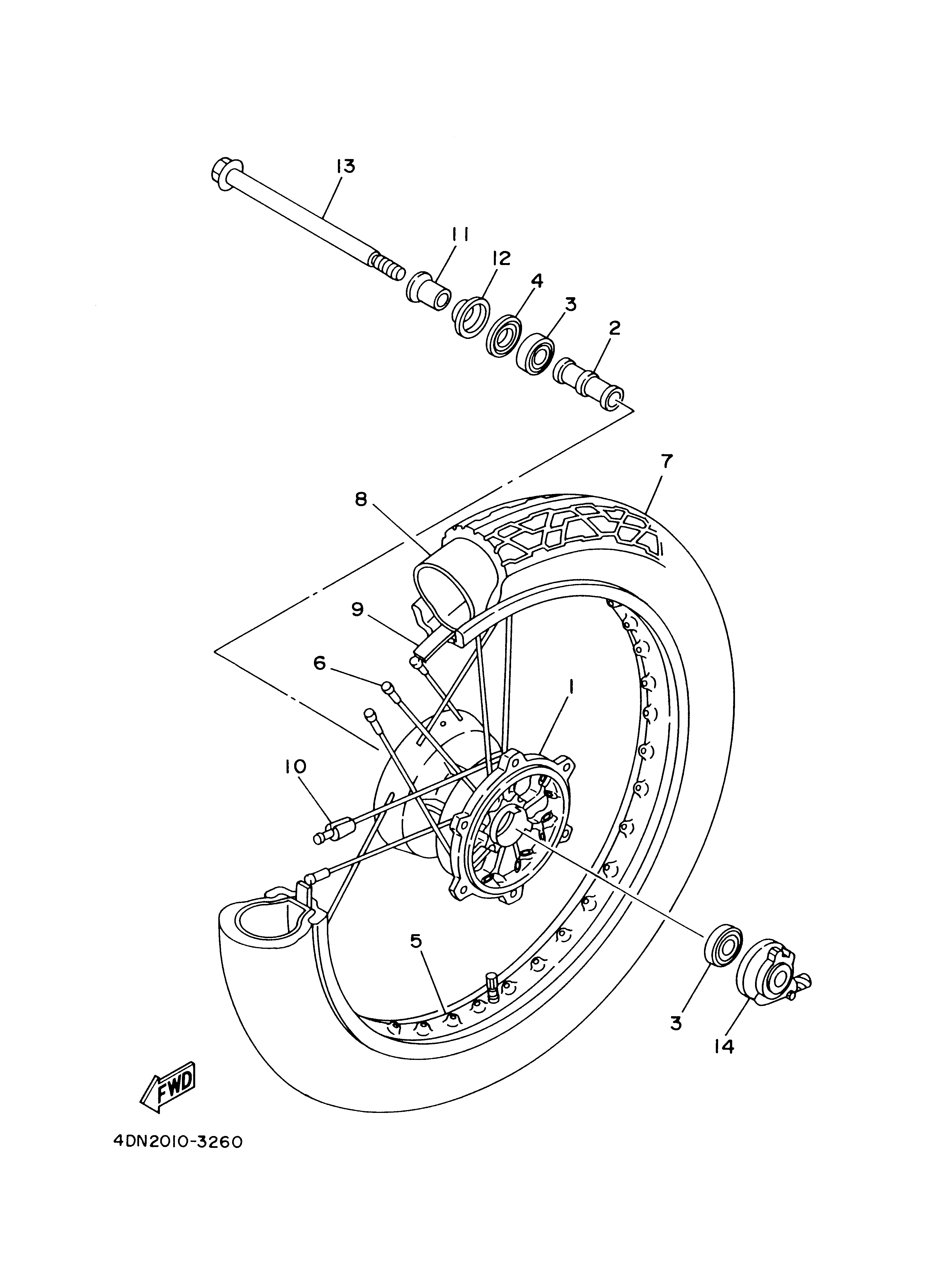 FRONT WHEEL Exploded diagrams