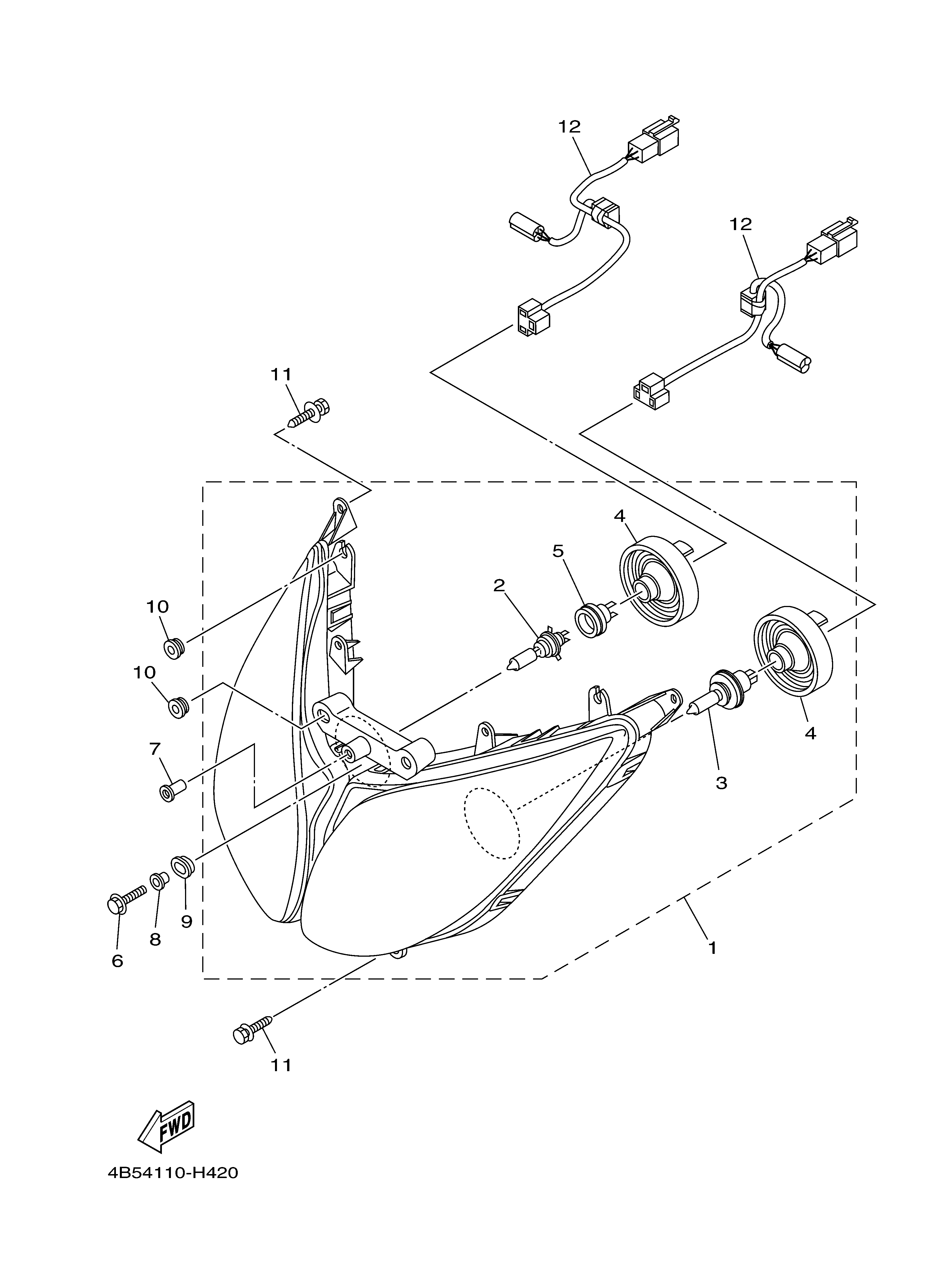 HEADLIGHT Diagram terurai
