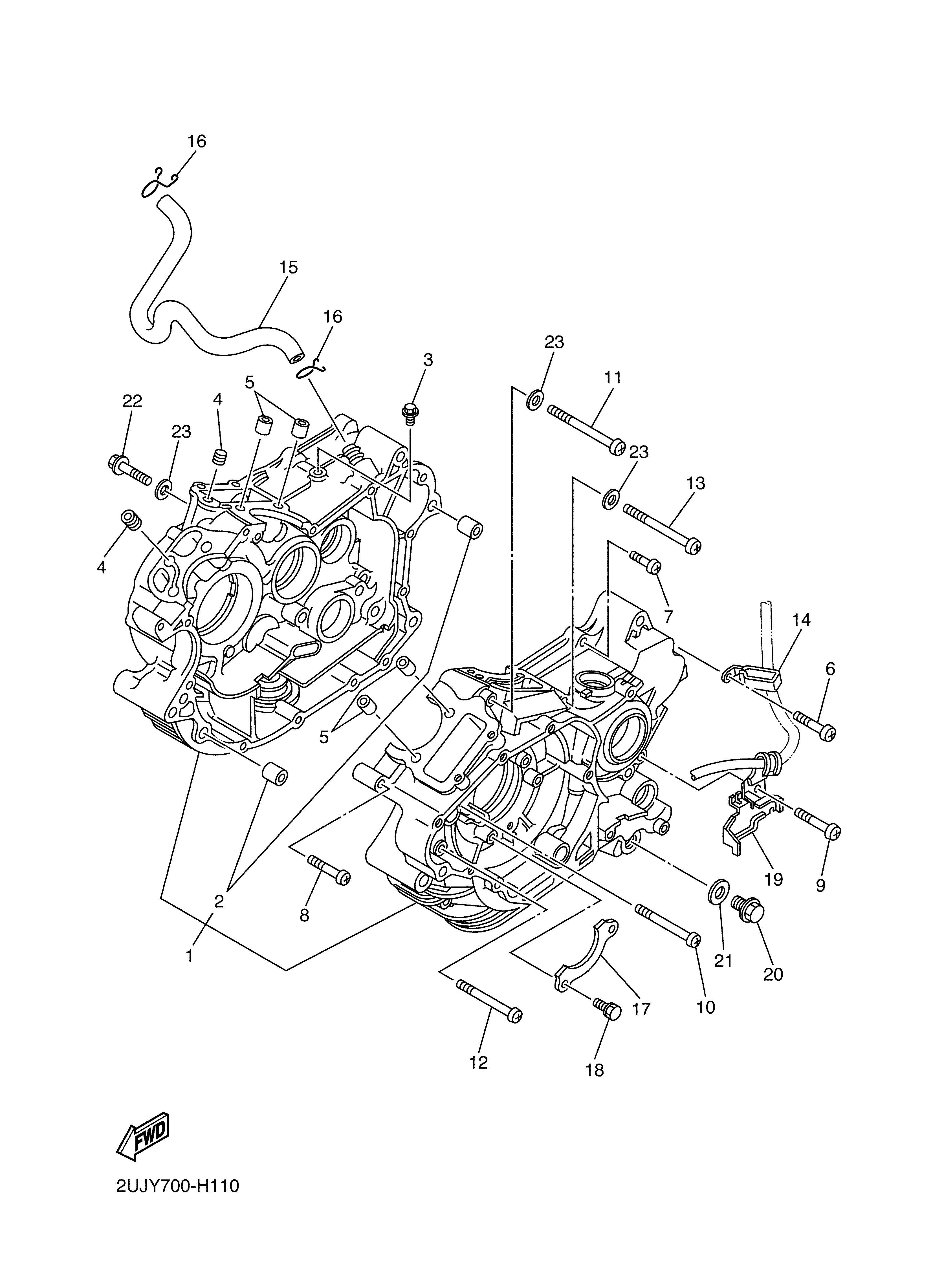 CRANKCASE Vistas explodidas