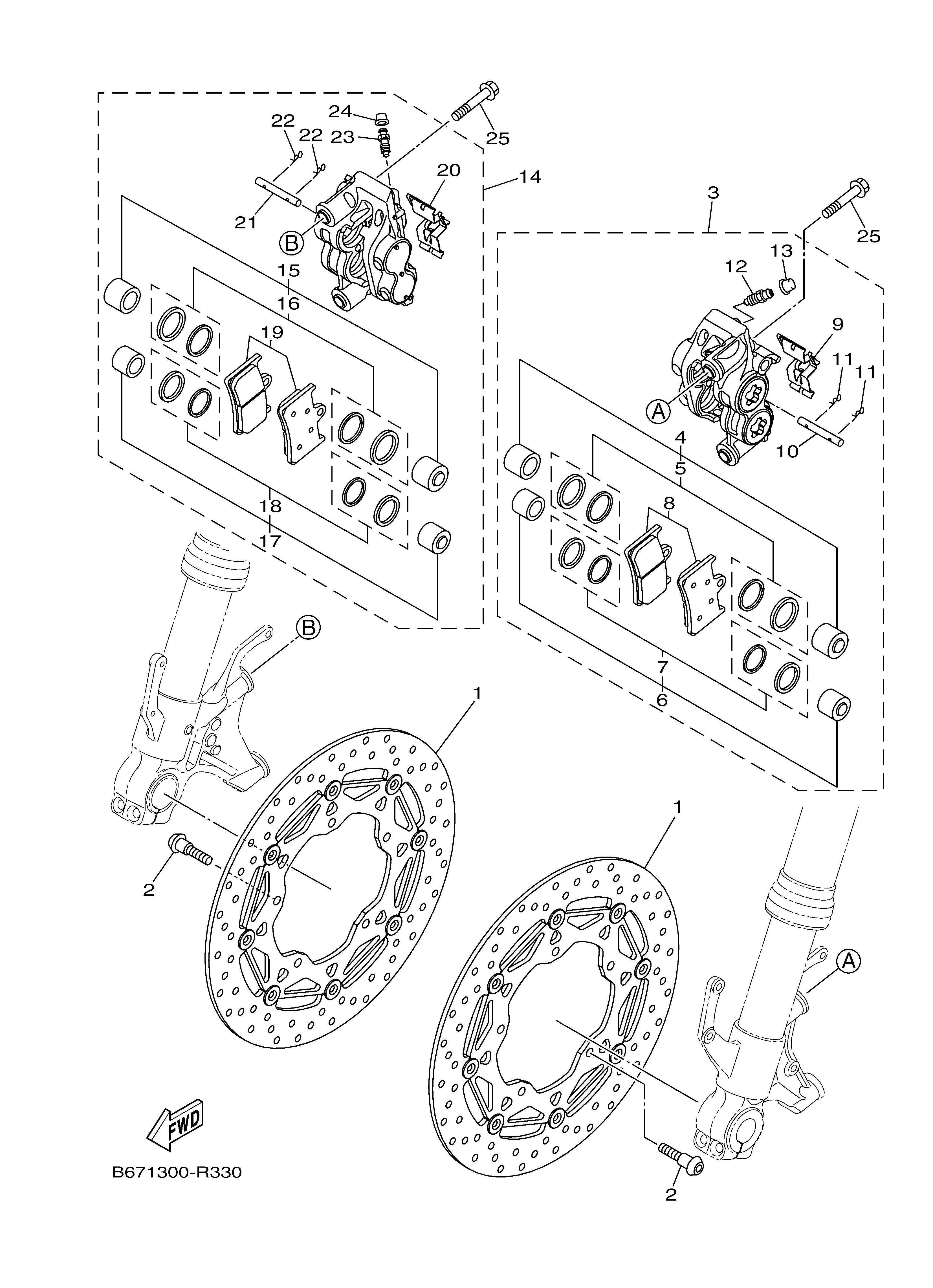 FRONT BRAKE CALIPER Despieces