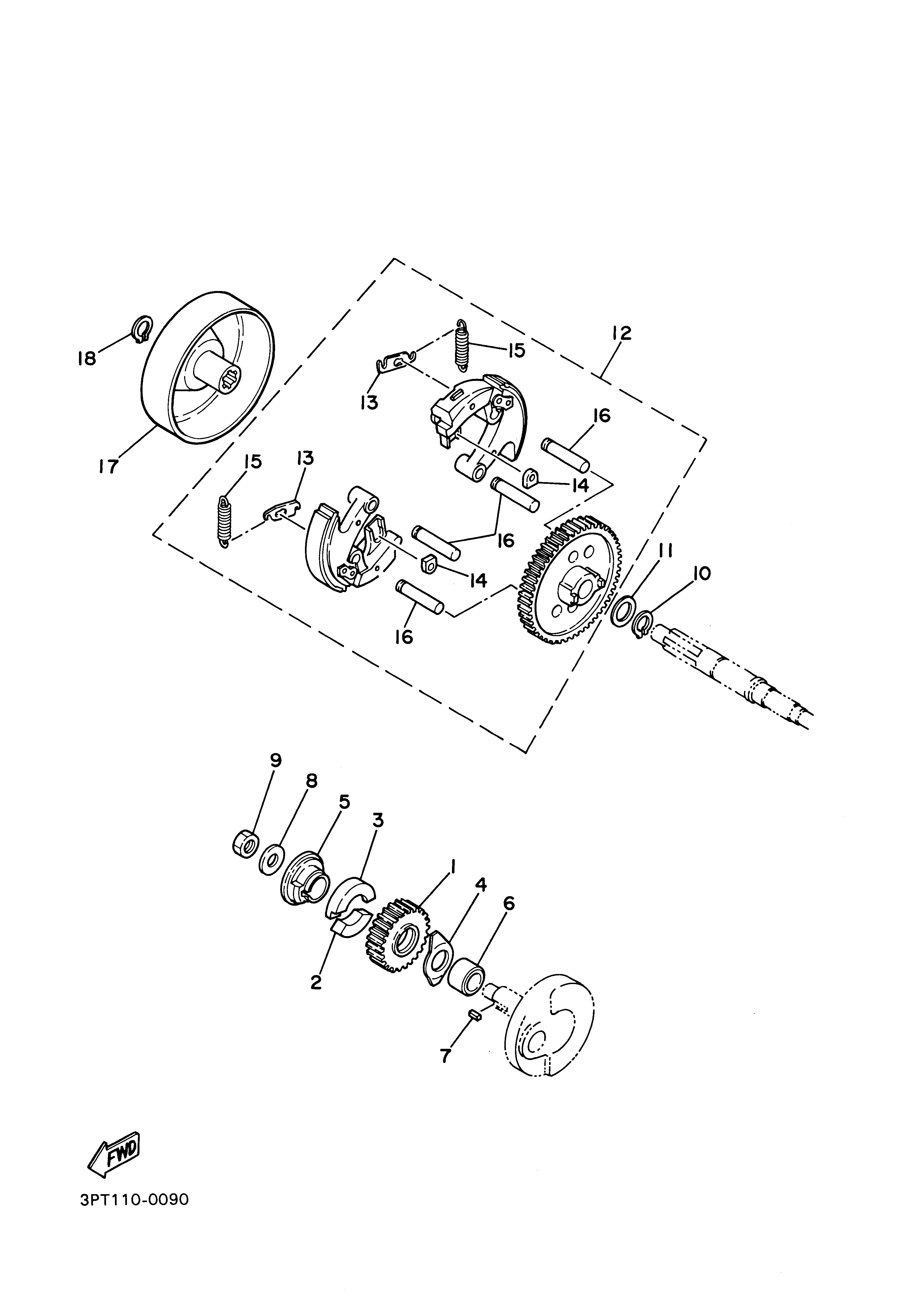 CLUTCH Diagram terurai