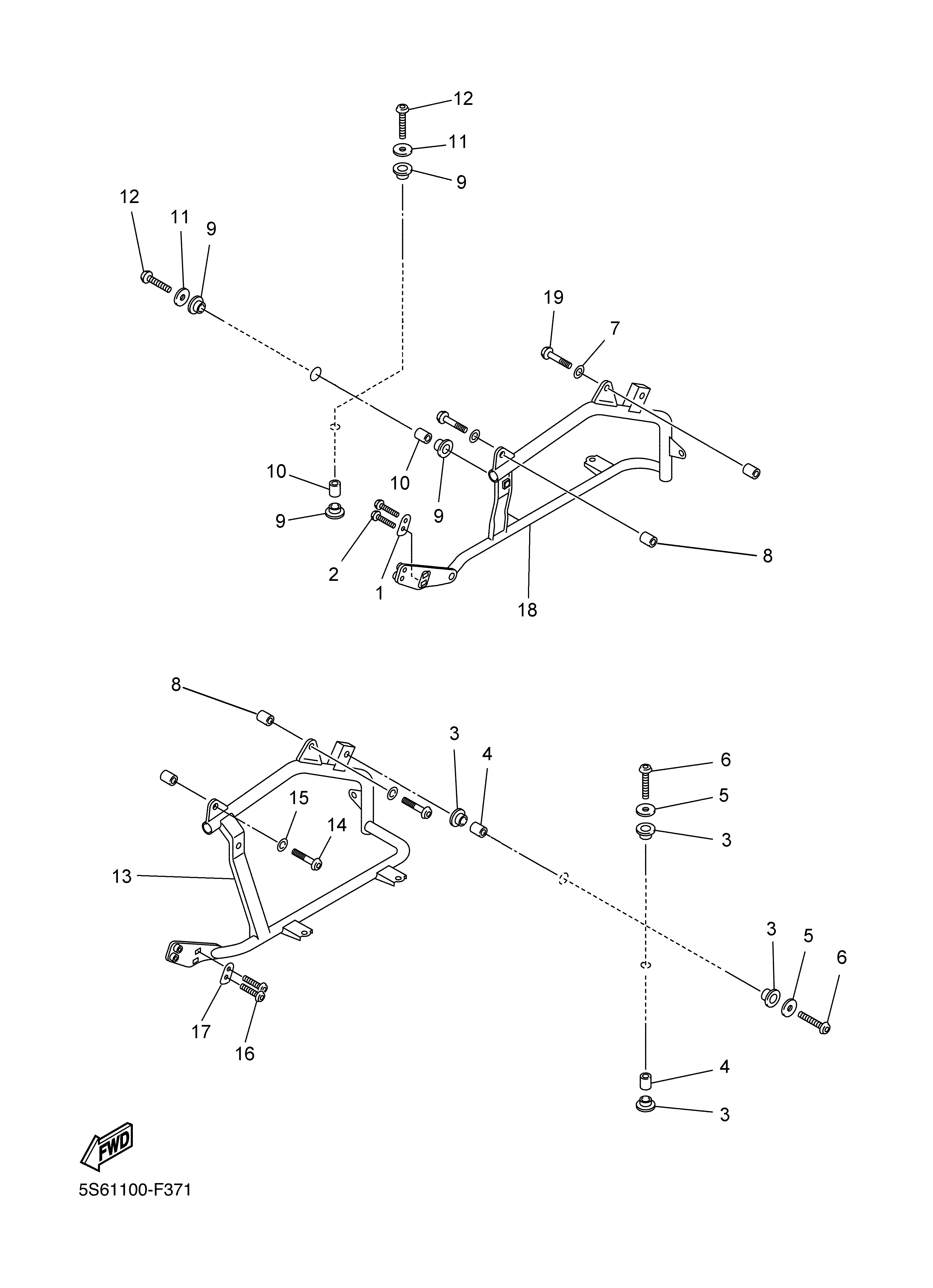 SADDLEBAG MOUNTING Exploded diagrams