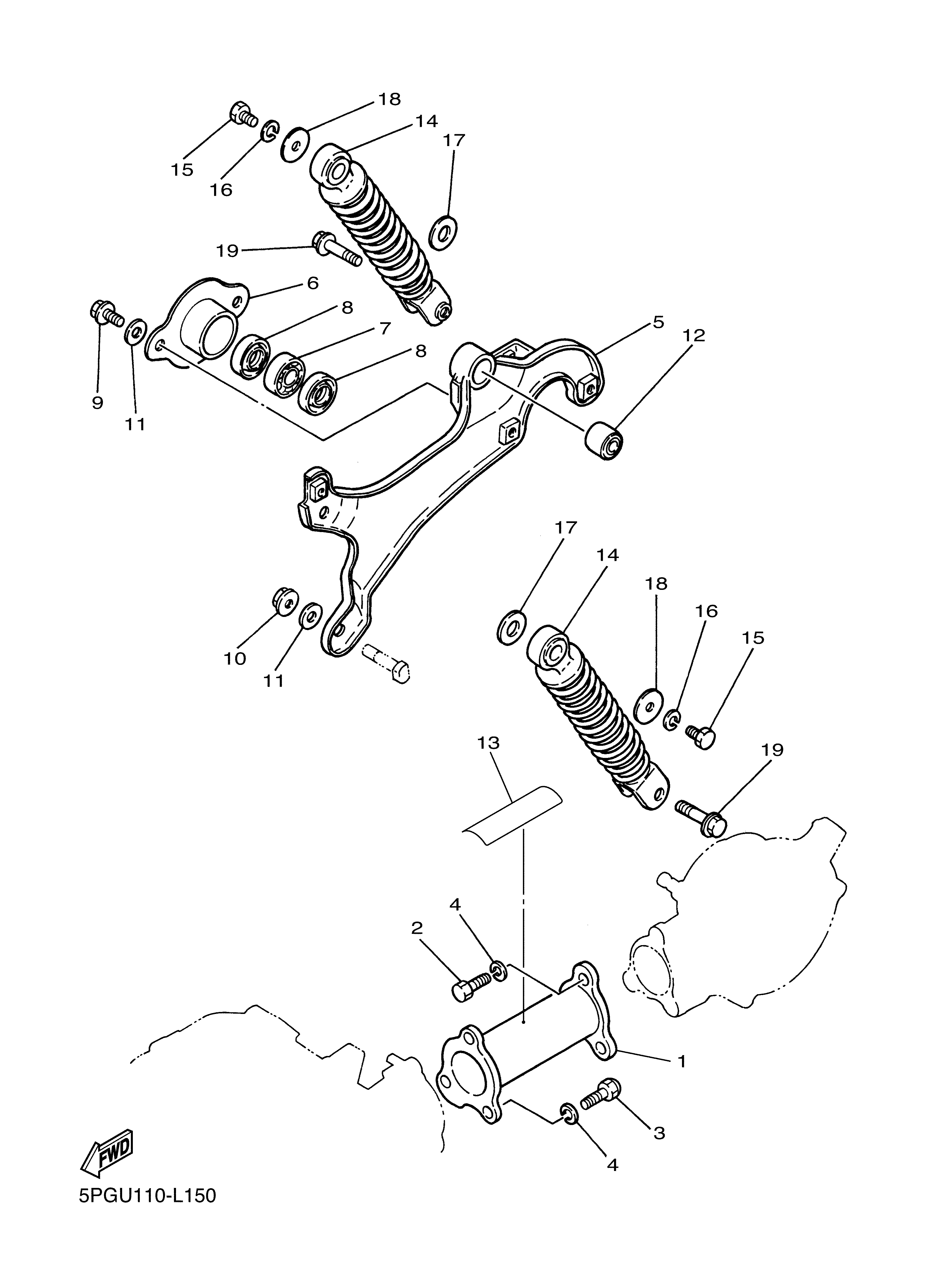 REAR ARM & SUSPENSION 爆炸图