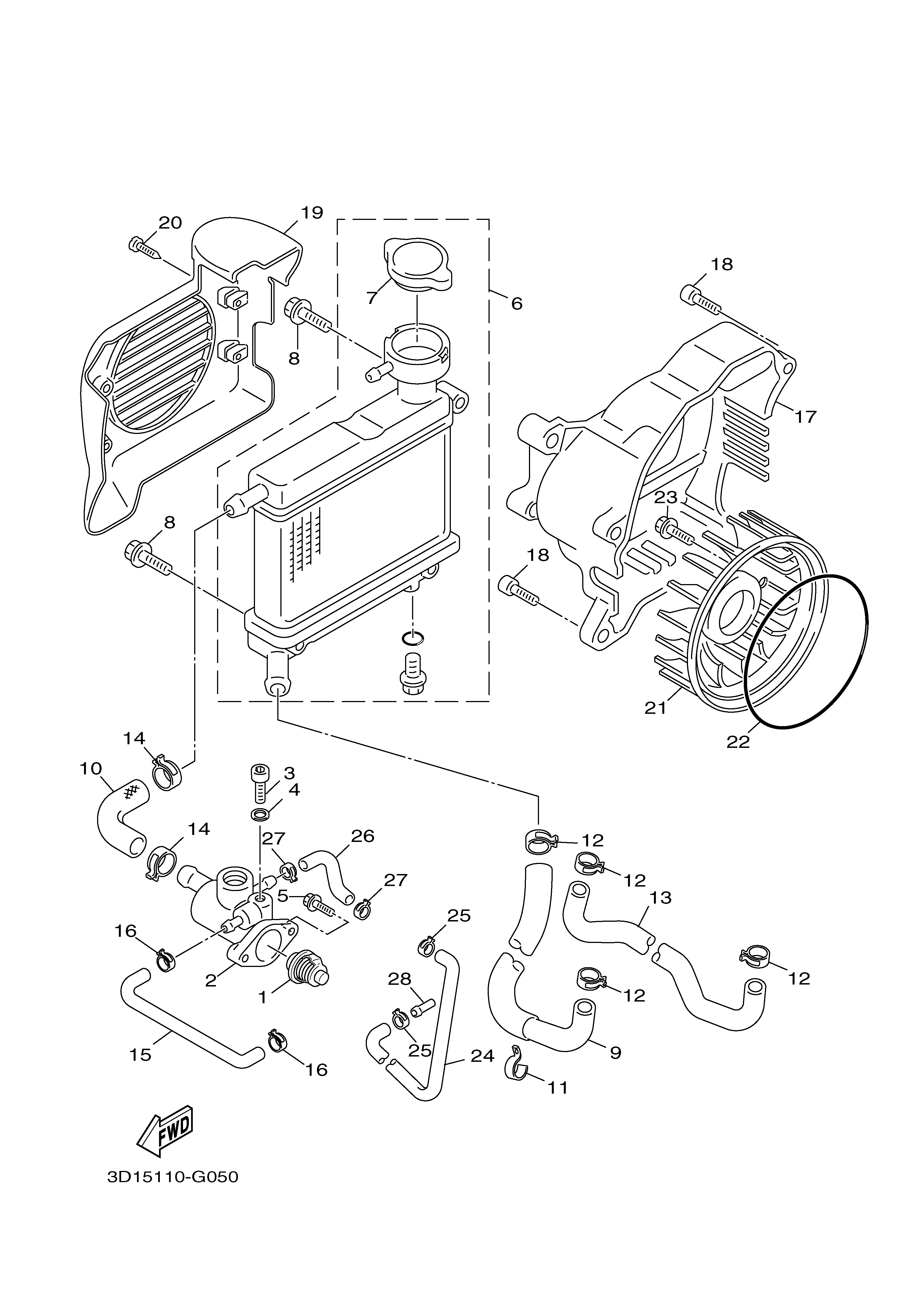 RADIATOR HOSE ภาพแยกชิ้นส่วน