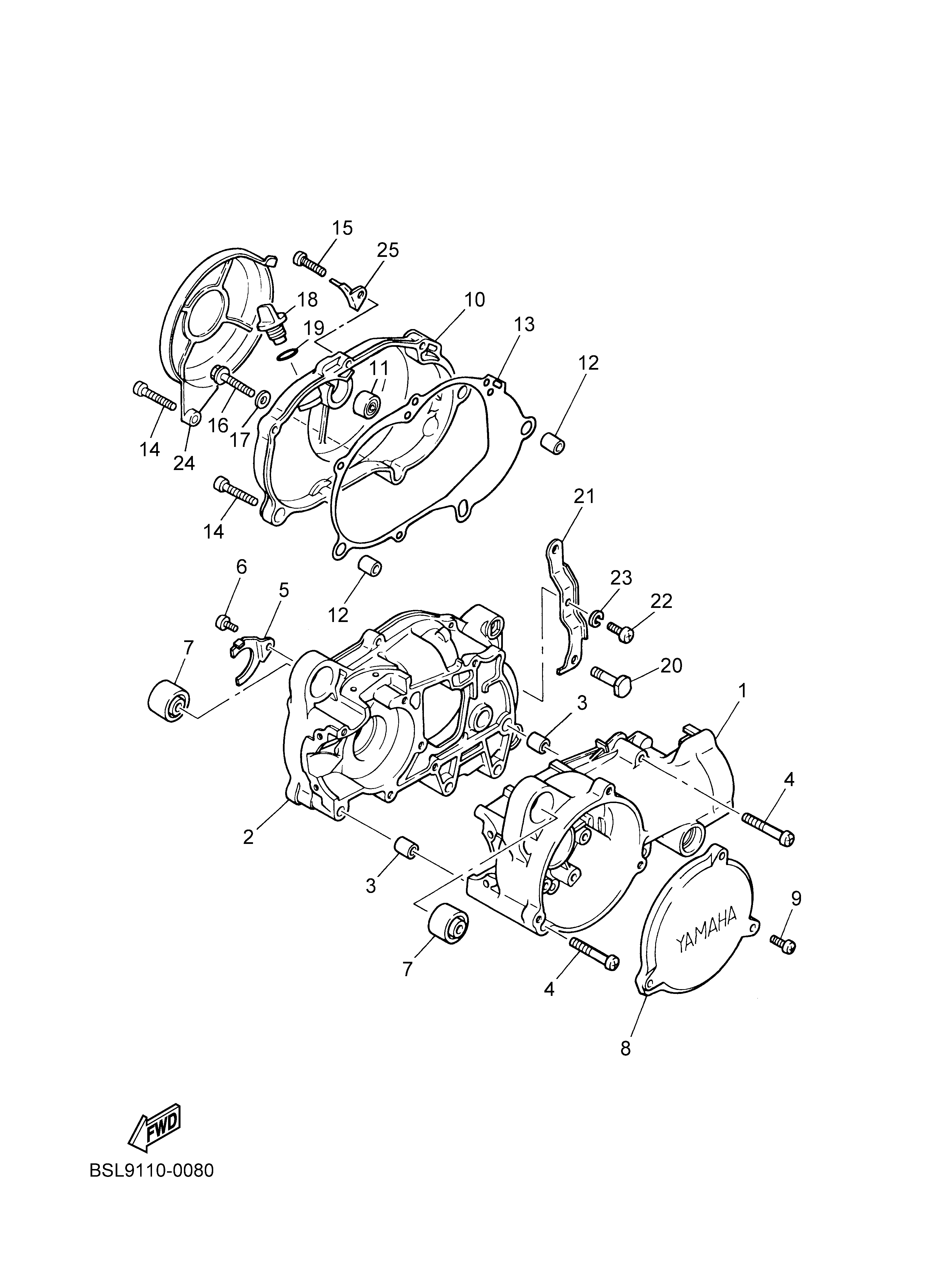 CRANKCASE Diagram terurai