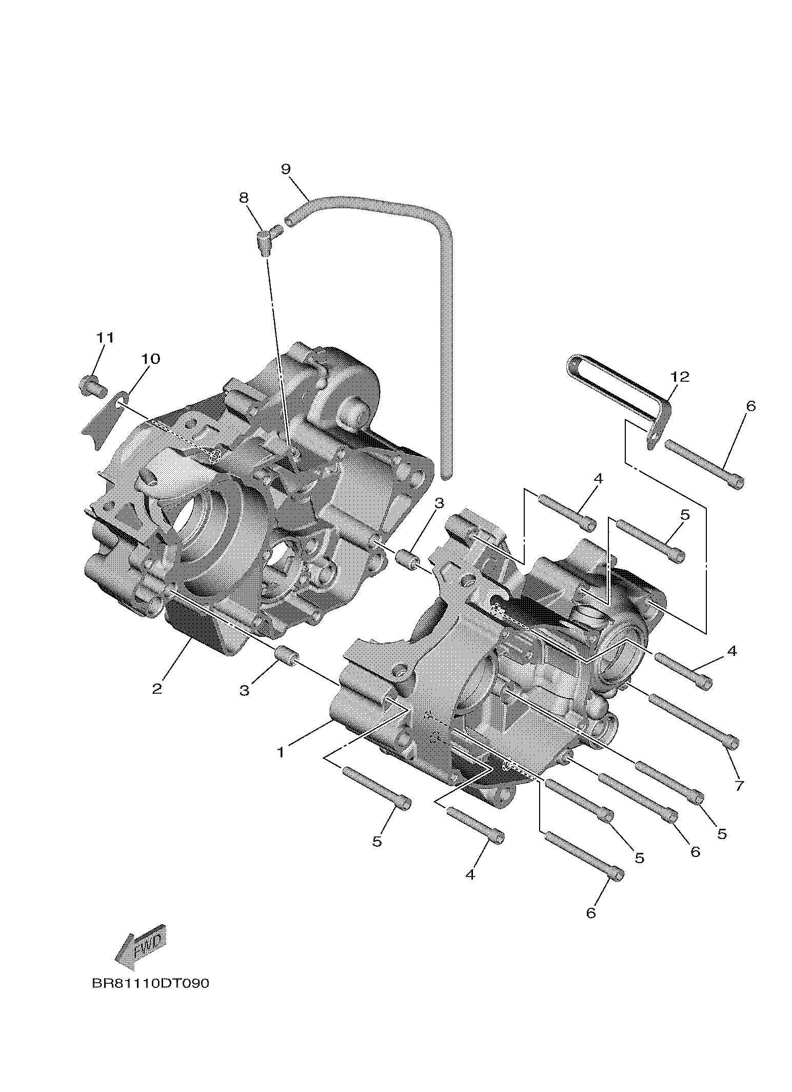 CRANKCASE ภาพแยกชิ้นส่วน