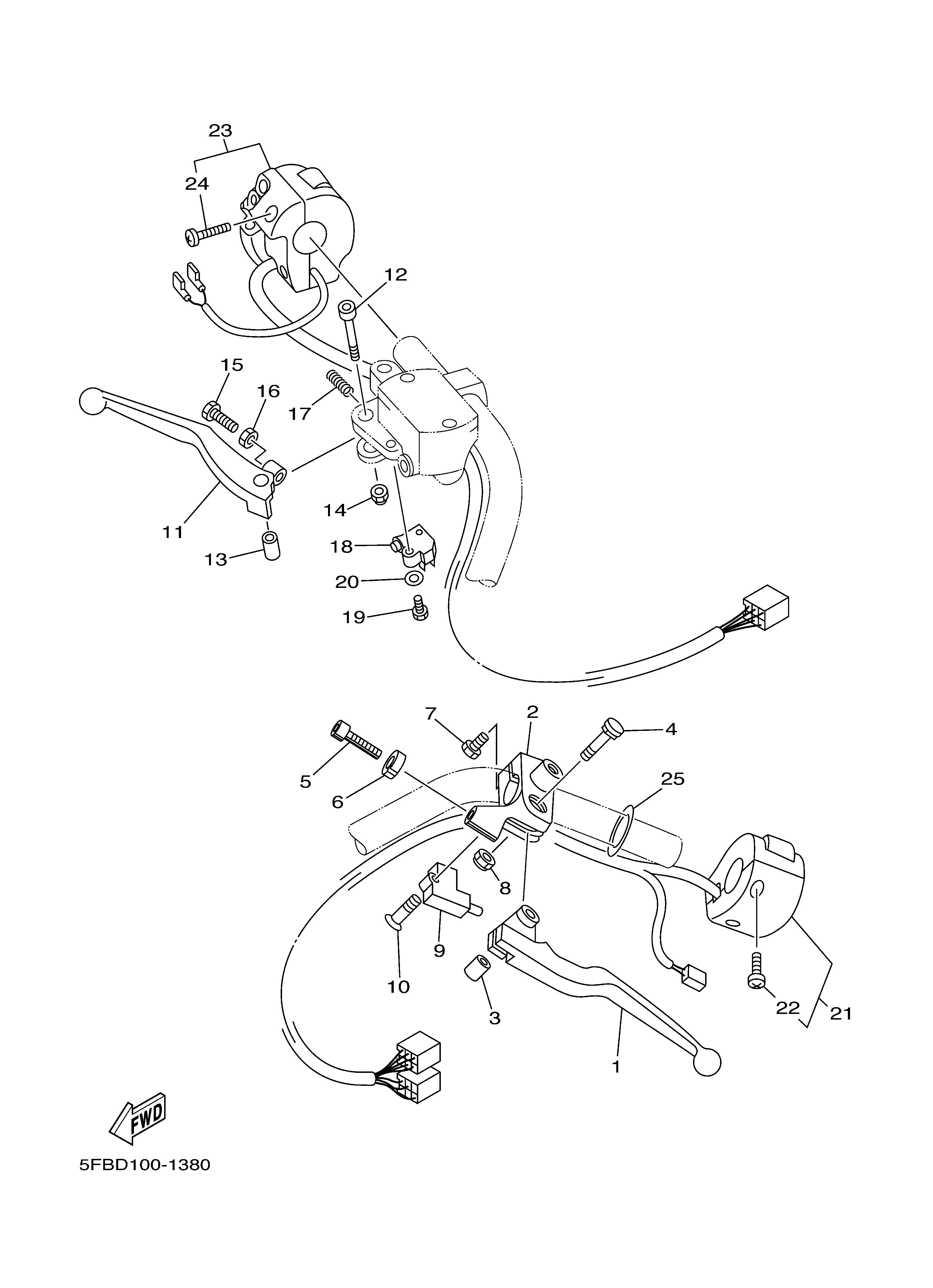 HANDLE SWITCH LEVER ภาพแยกชิ้นส่วน