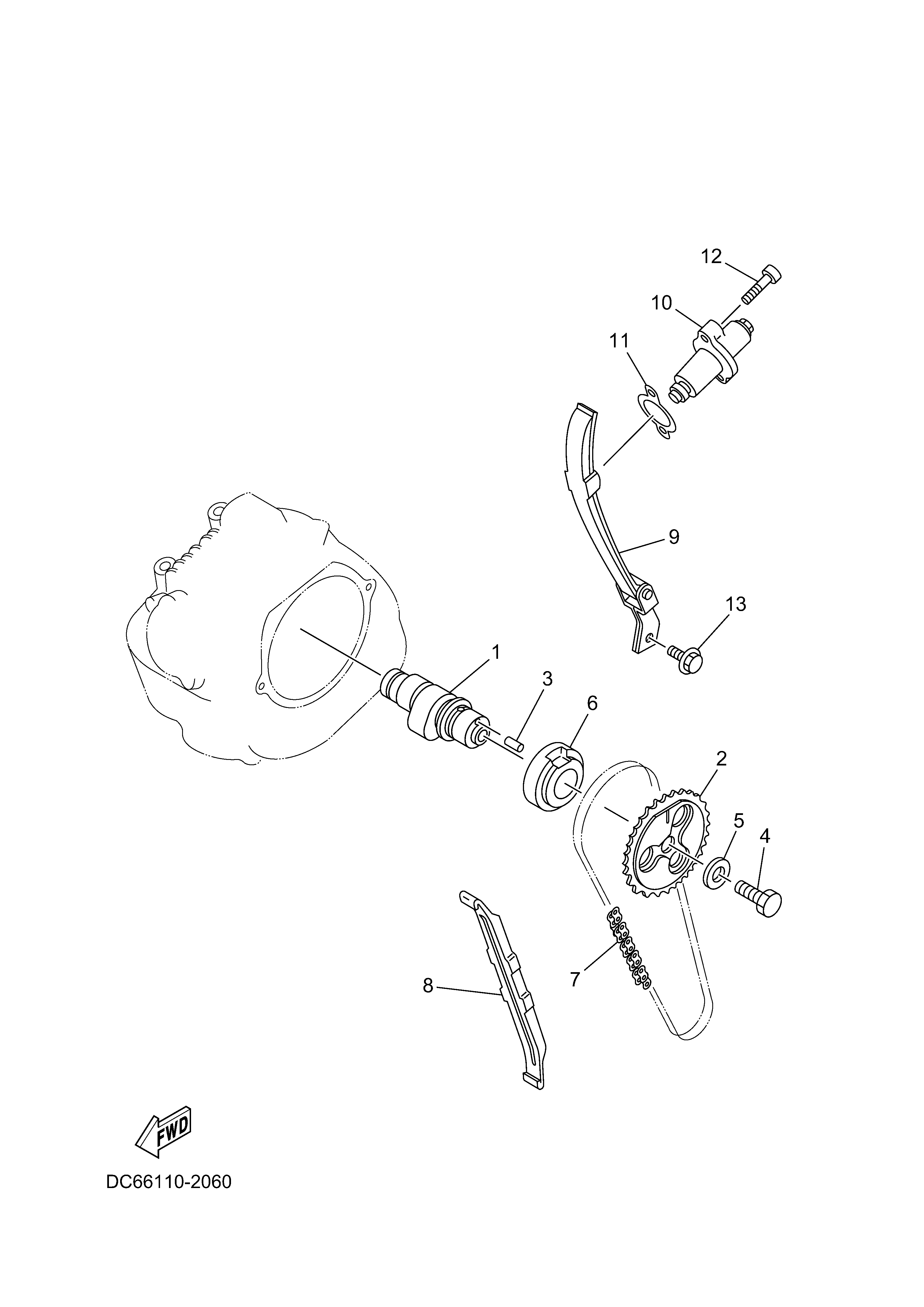 CAMSHAFT & CHAIN Sơ đồ tách chi tiết