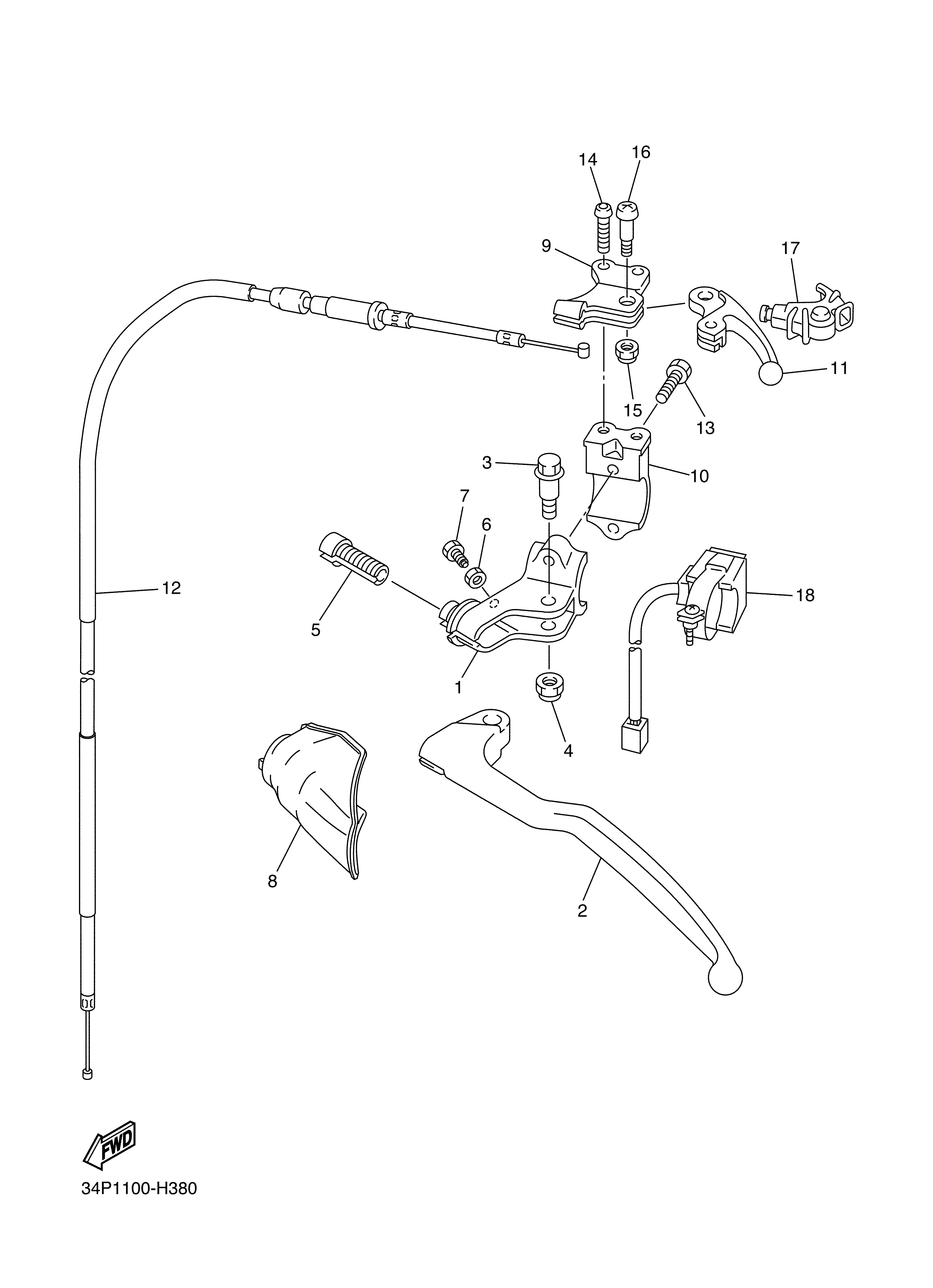 HANDLE SWITCH LEVER Sơ đồ tách chi tiết