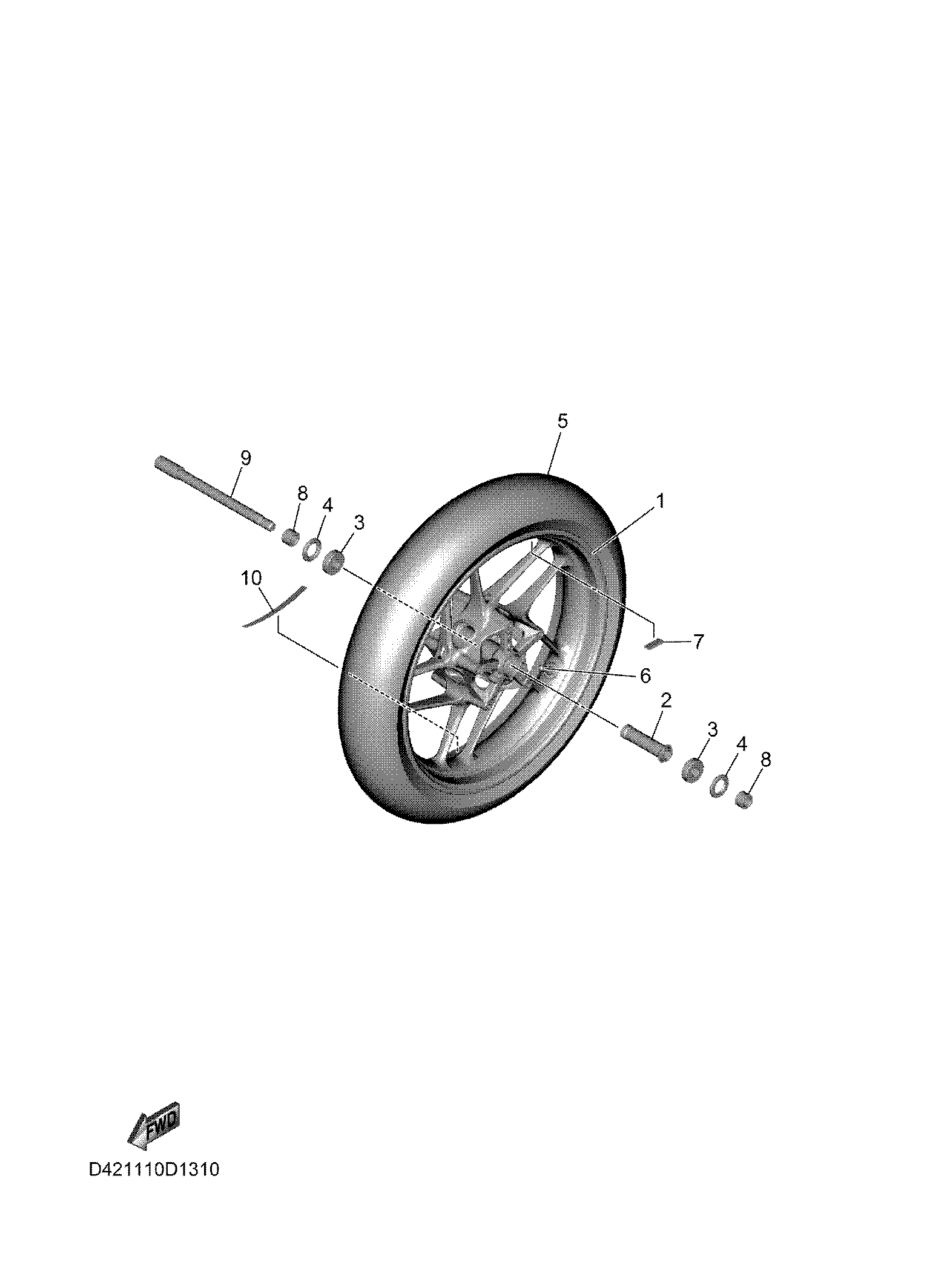FRONT WHEEL ภาพแยกชิ้นส่วน