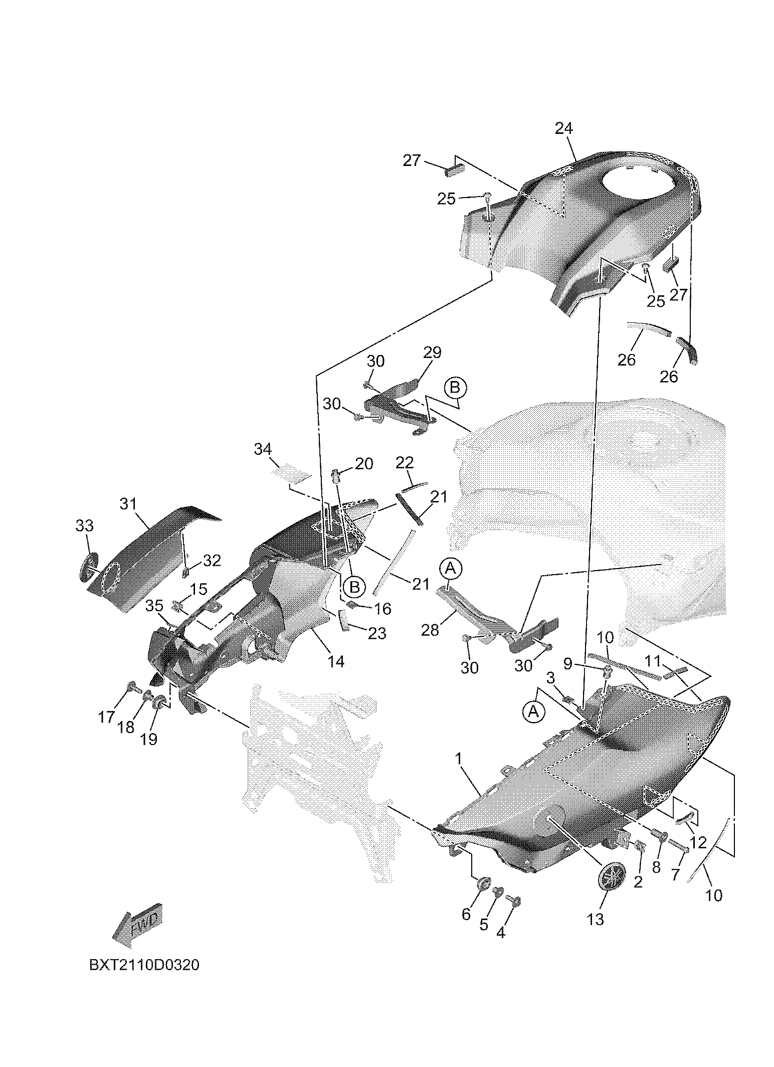 FUEL TANK 4 ภาพแยกชิ้นส่วน