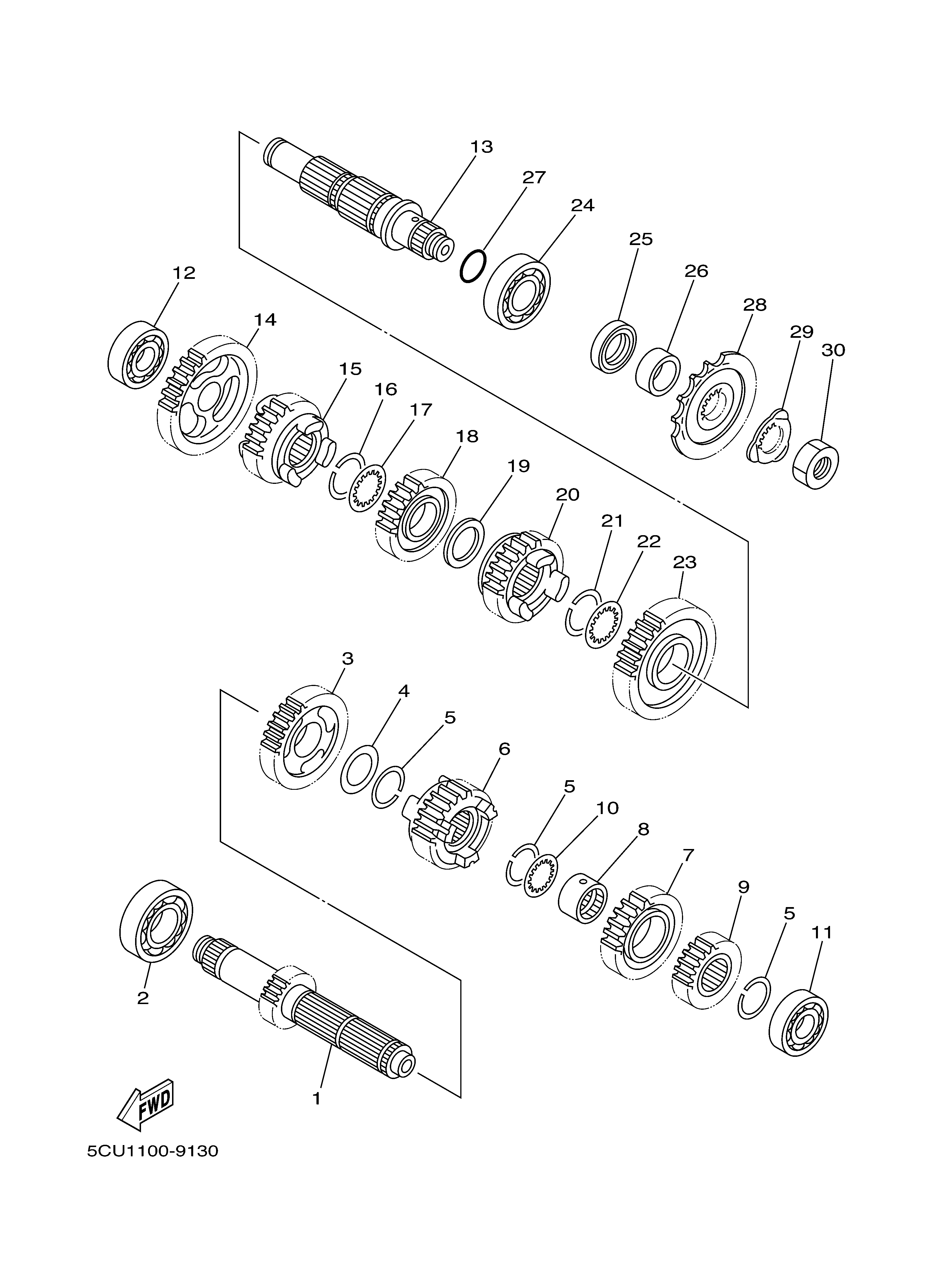 TRANSMISSION Exploded diagrams