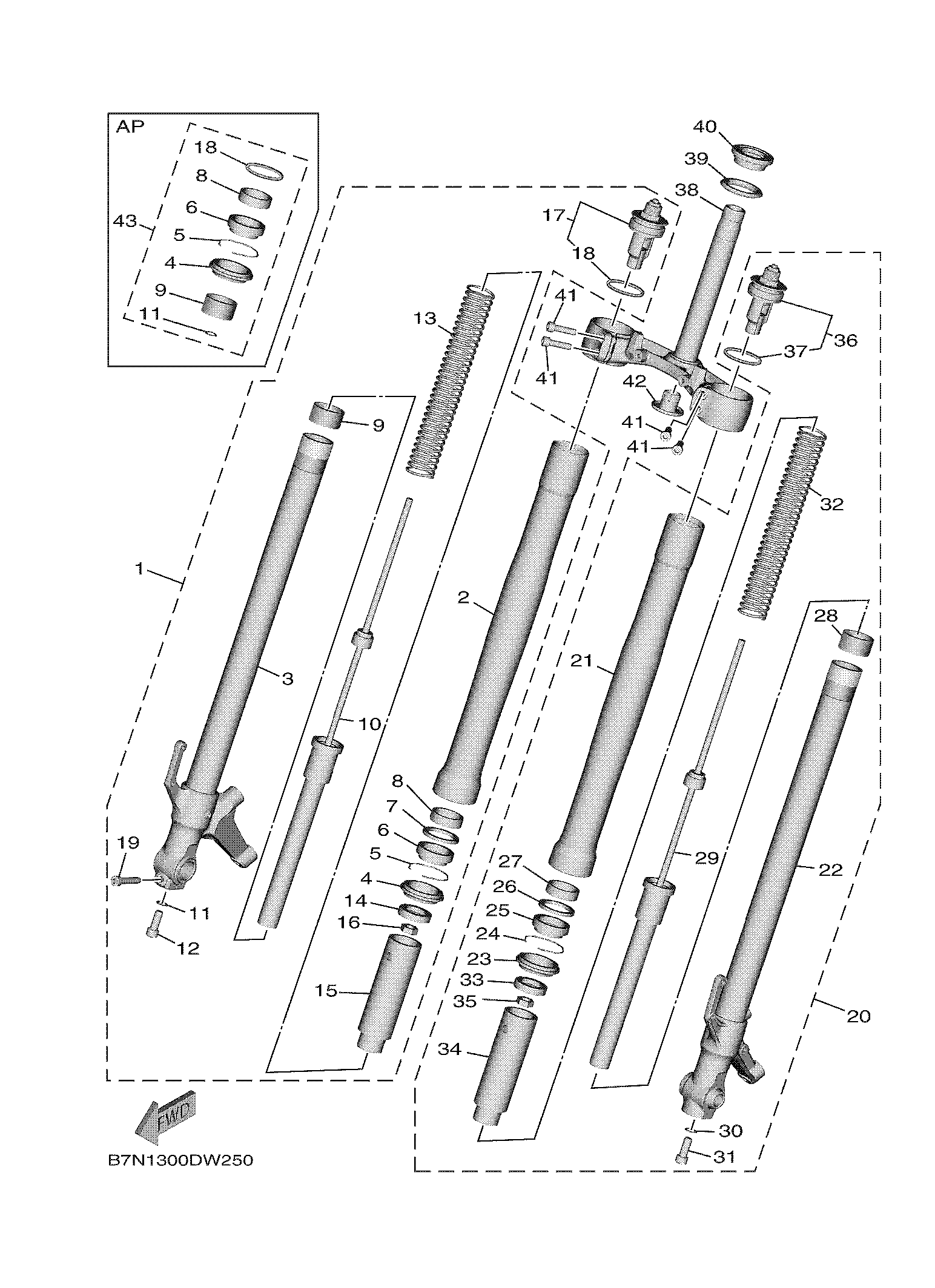 FRONT FORK Despieces