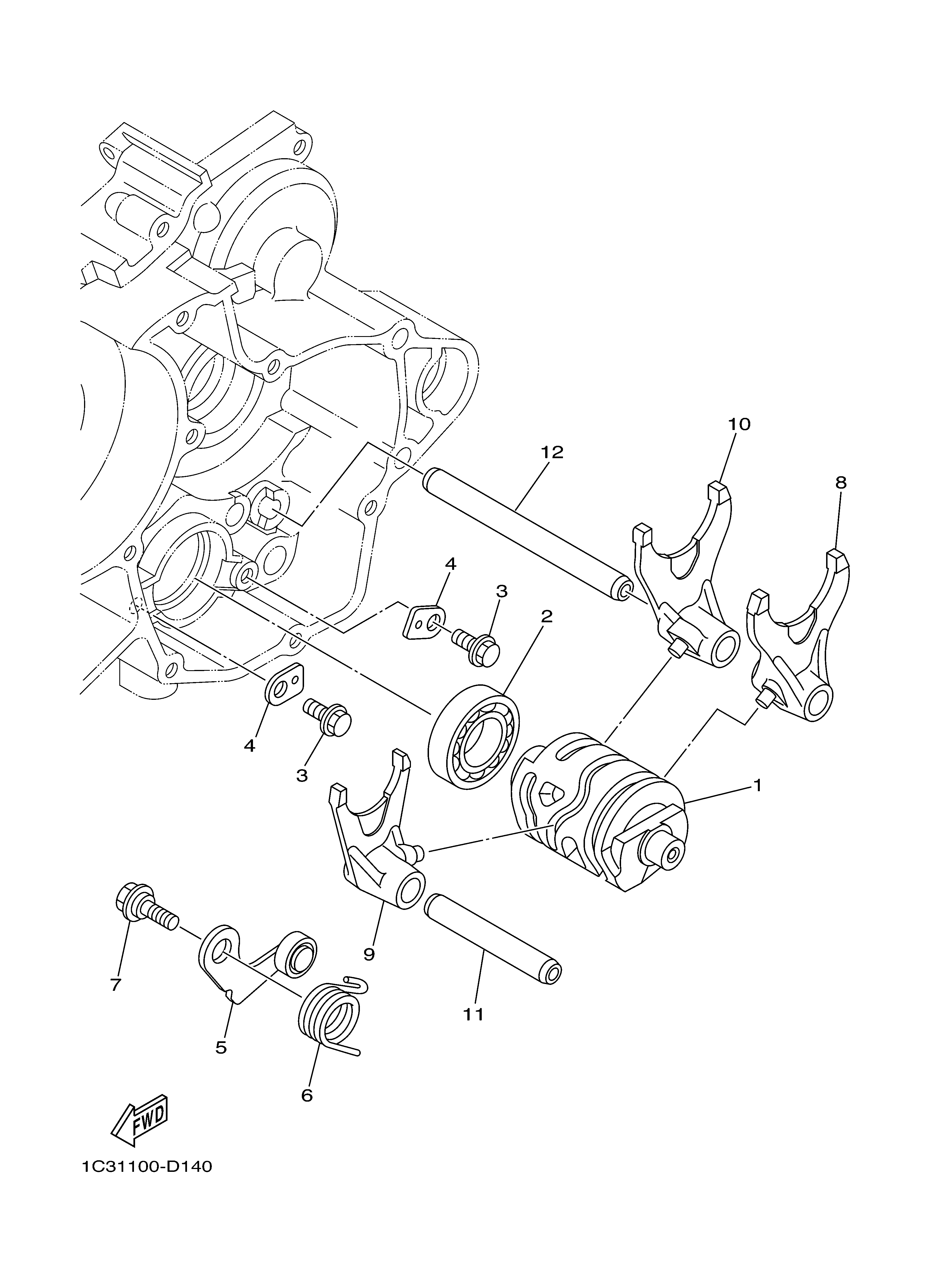 SHIFT CAM FORK ภาพแยกชิ้นส่วน
