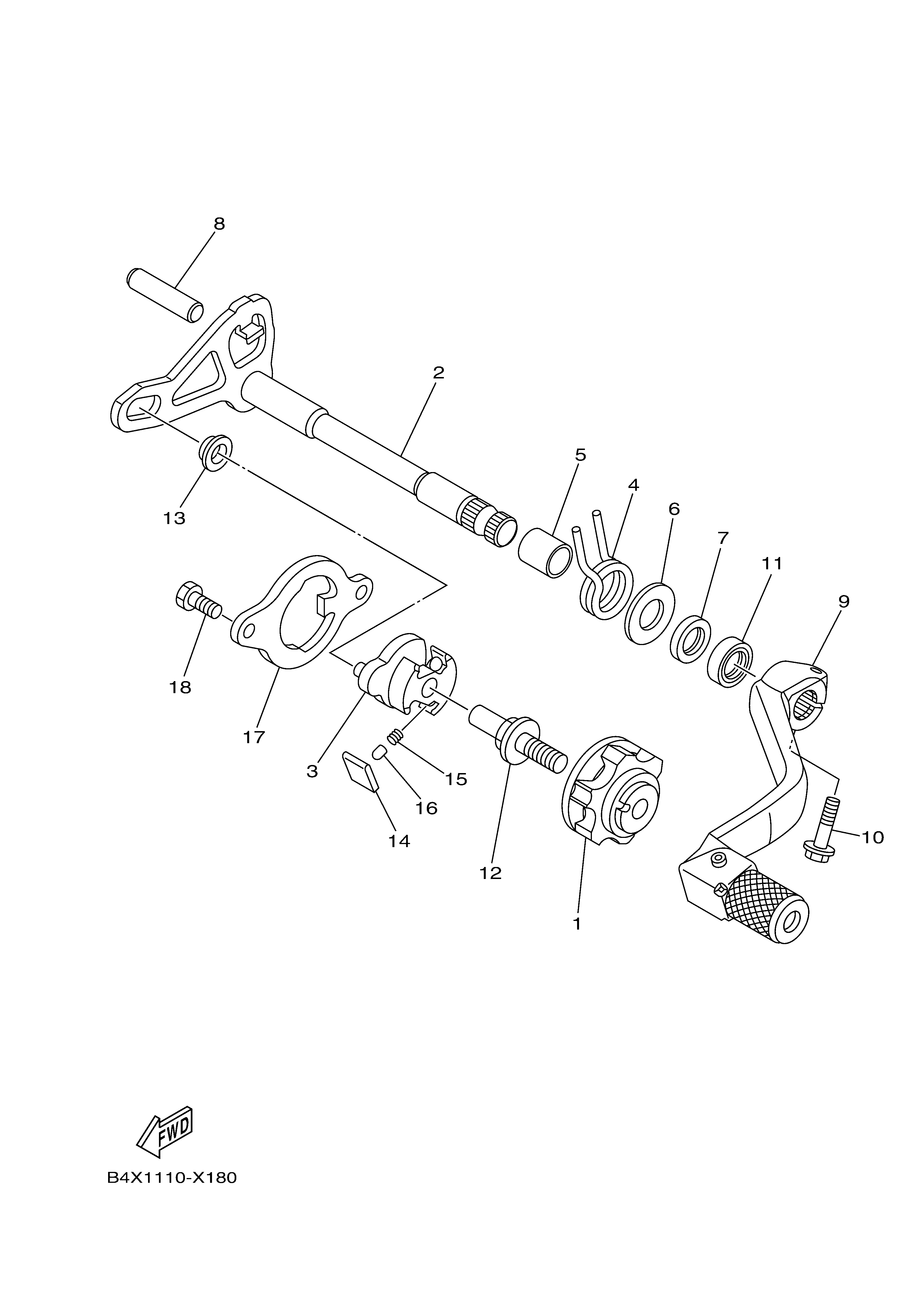 SHIFT SHAFT ภาพแยกชิ้นส่วน