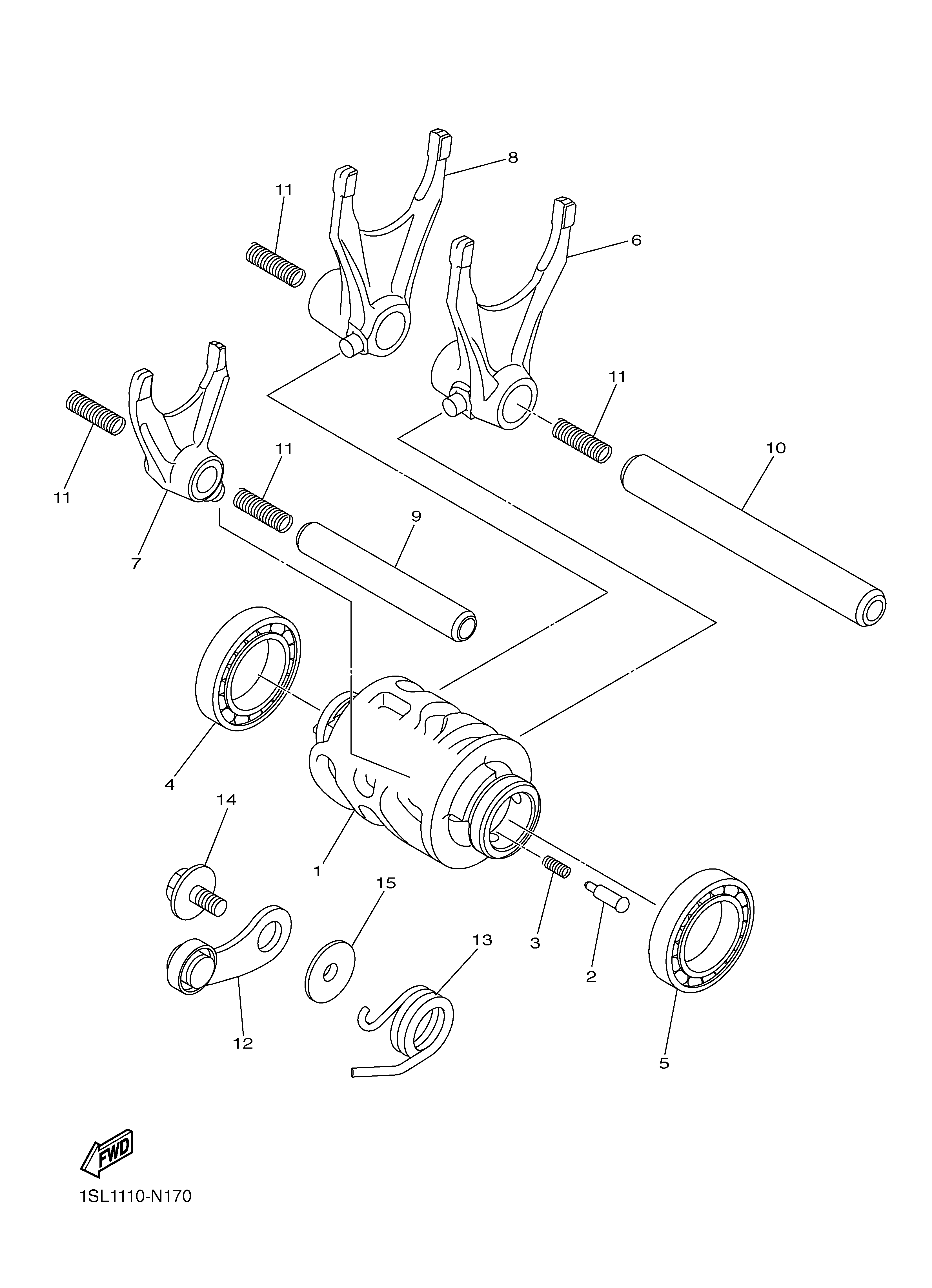 SHIFT CAM FORK Despieces