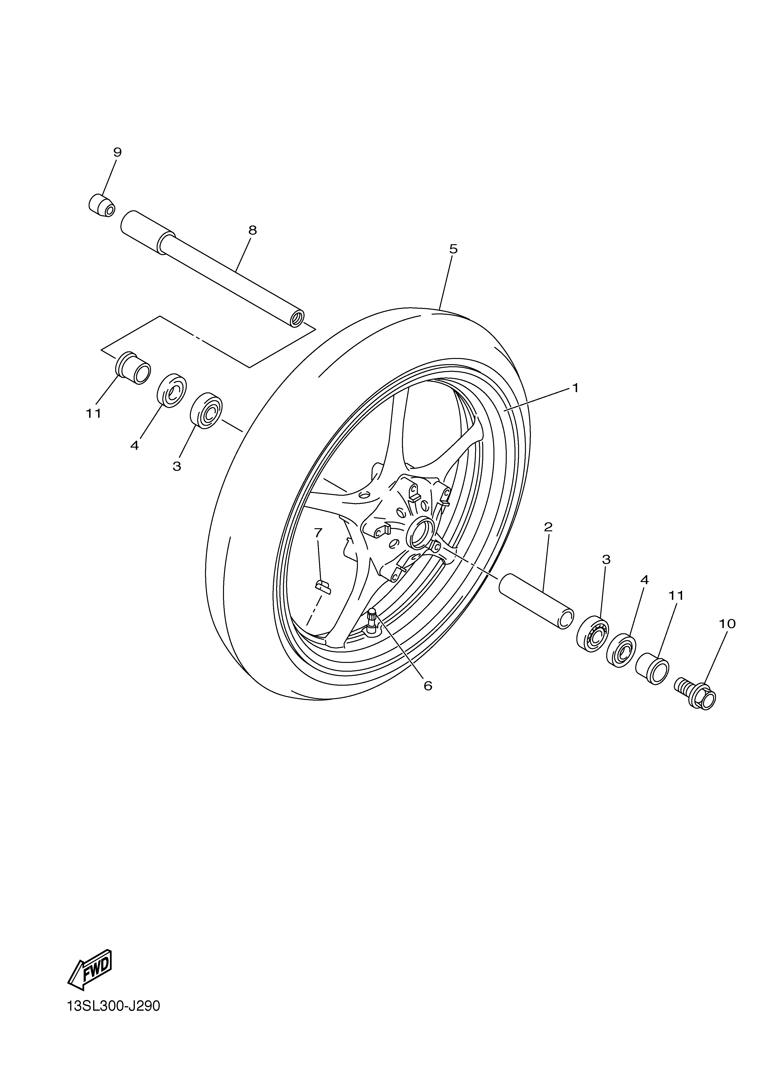 FRONT WHEEL Exploded diagrams