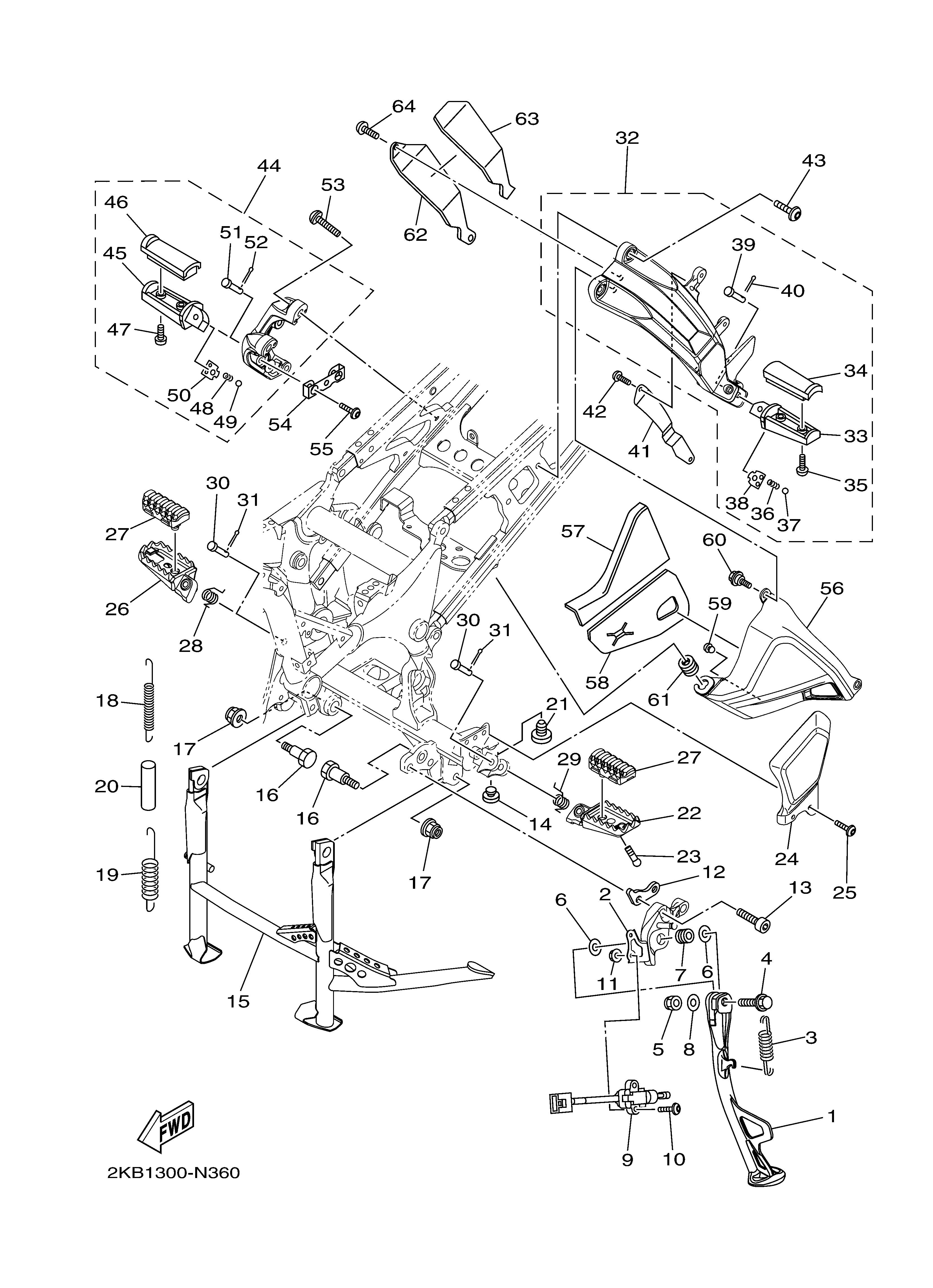 STAND FOOTREST Diagram terurai