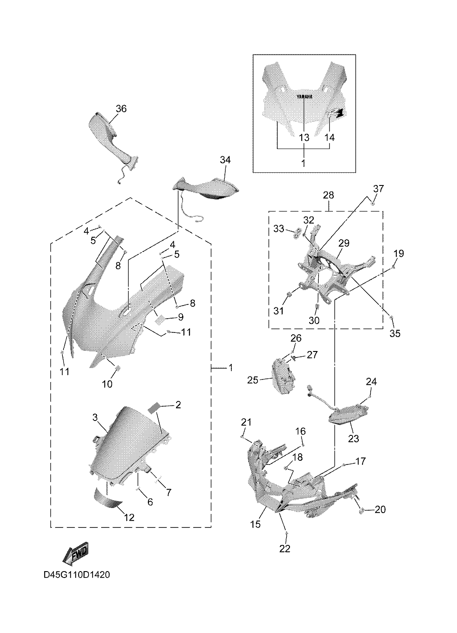 COWLING 1 Exploded diagrams