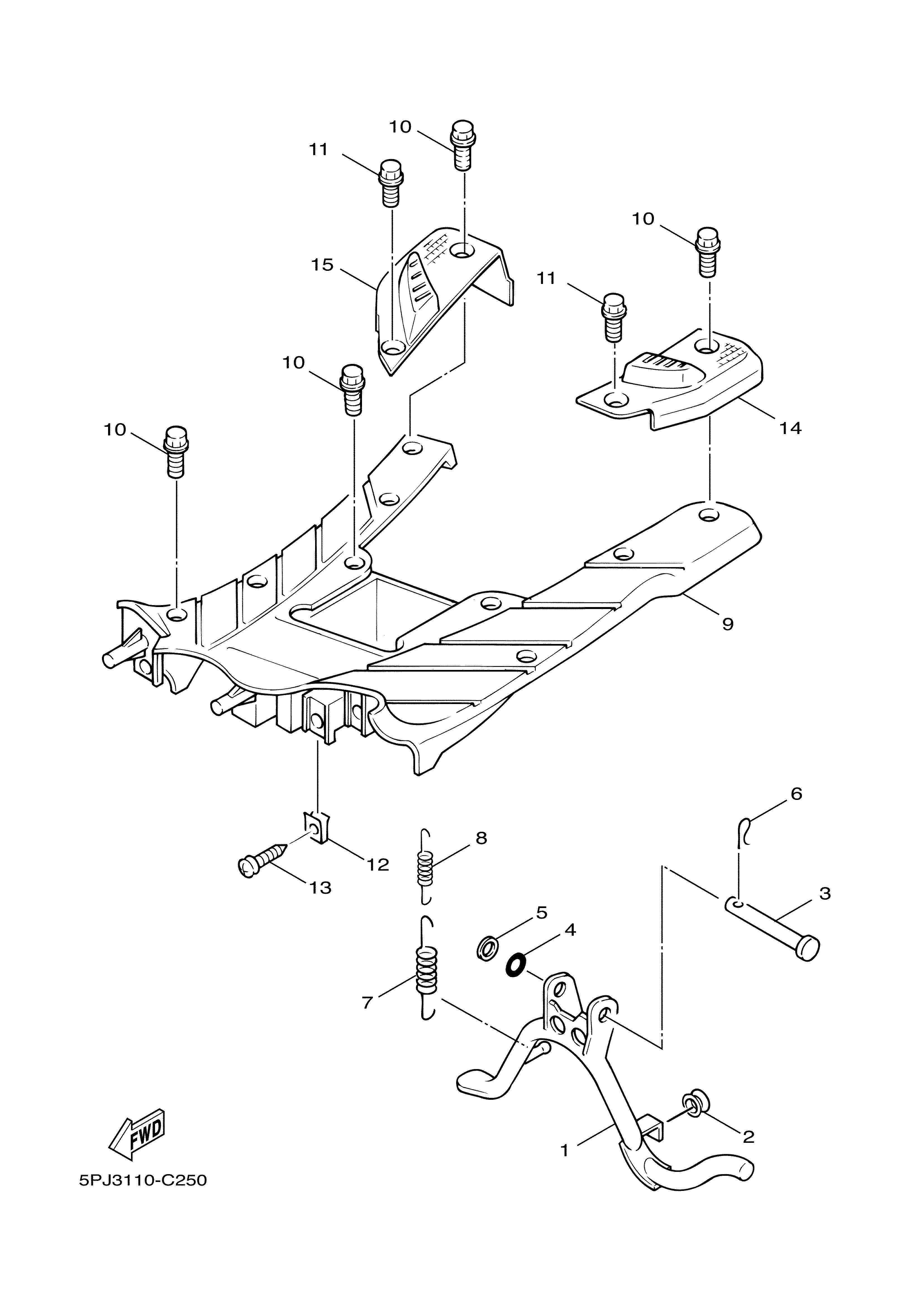 STAND FOOTREST Sơ đồ tách chi tiết