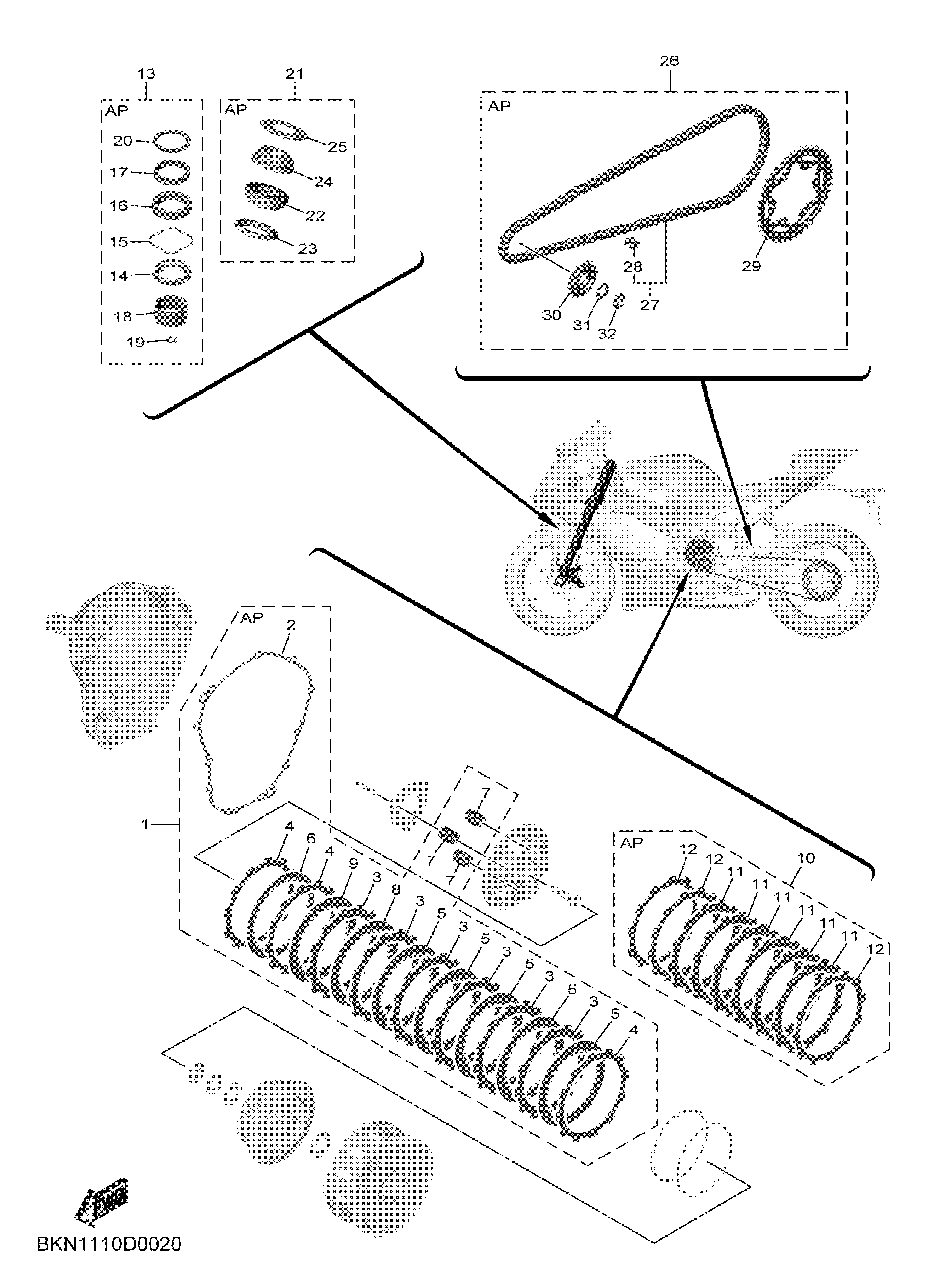 2 MAINTENANCE PARTS KIT Diagram terurai