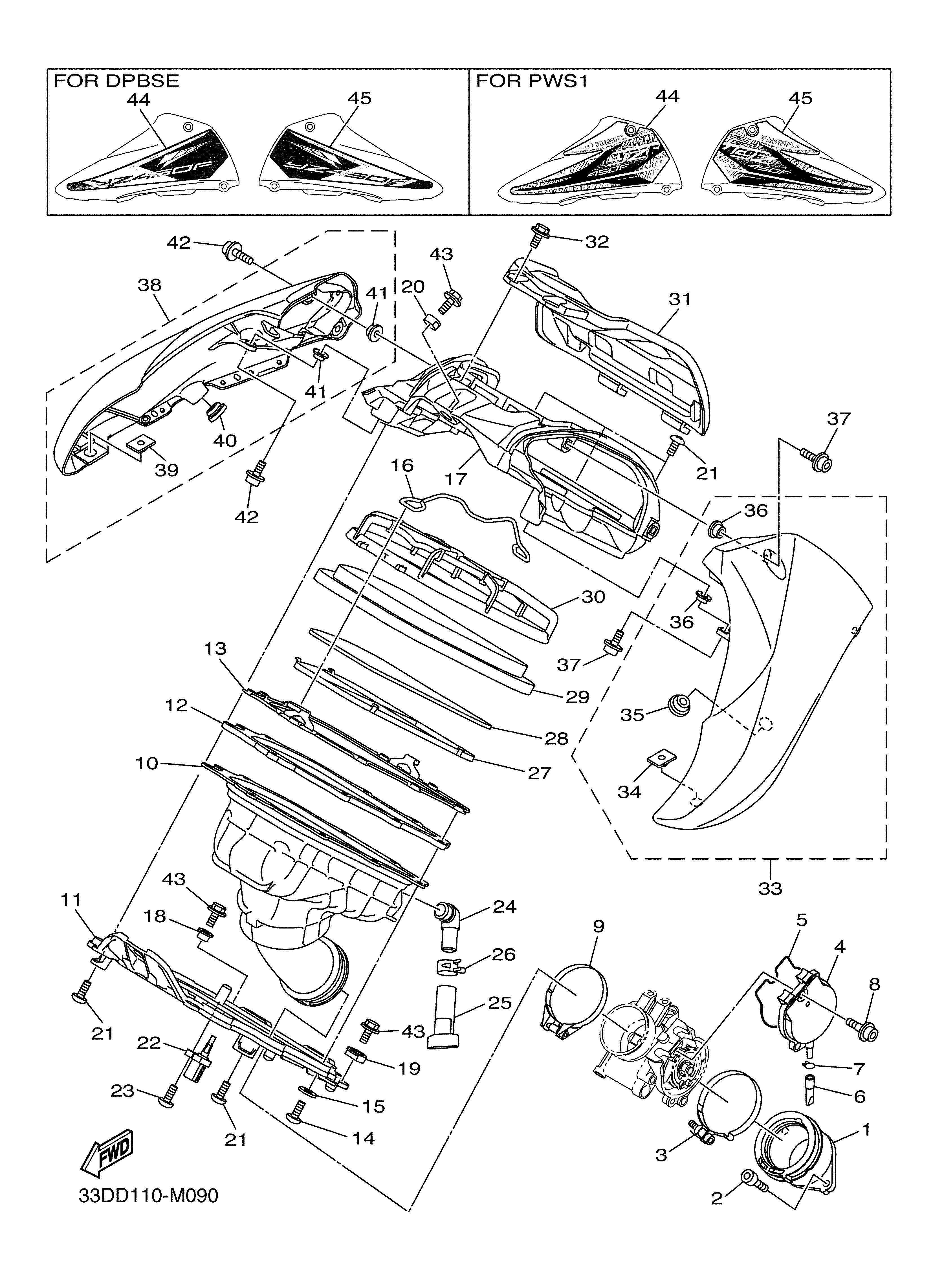 INTAKE Exploded diagrams