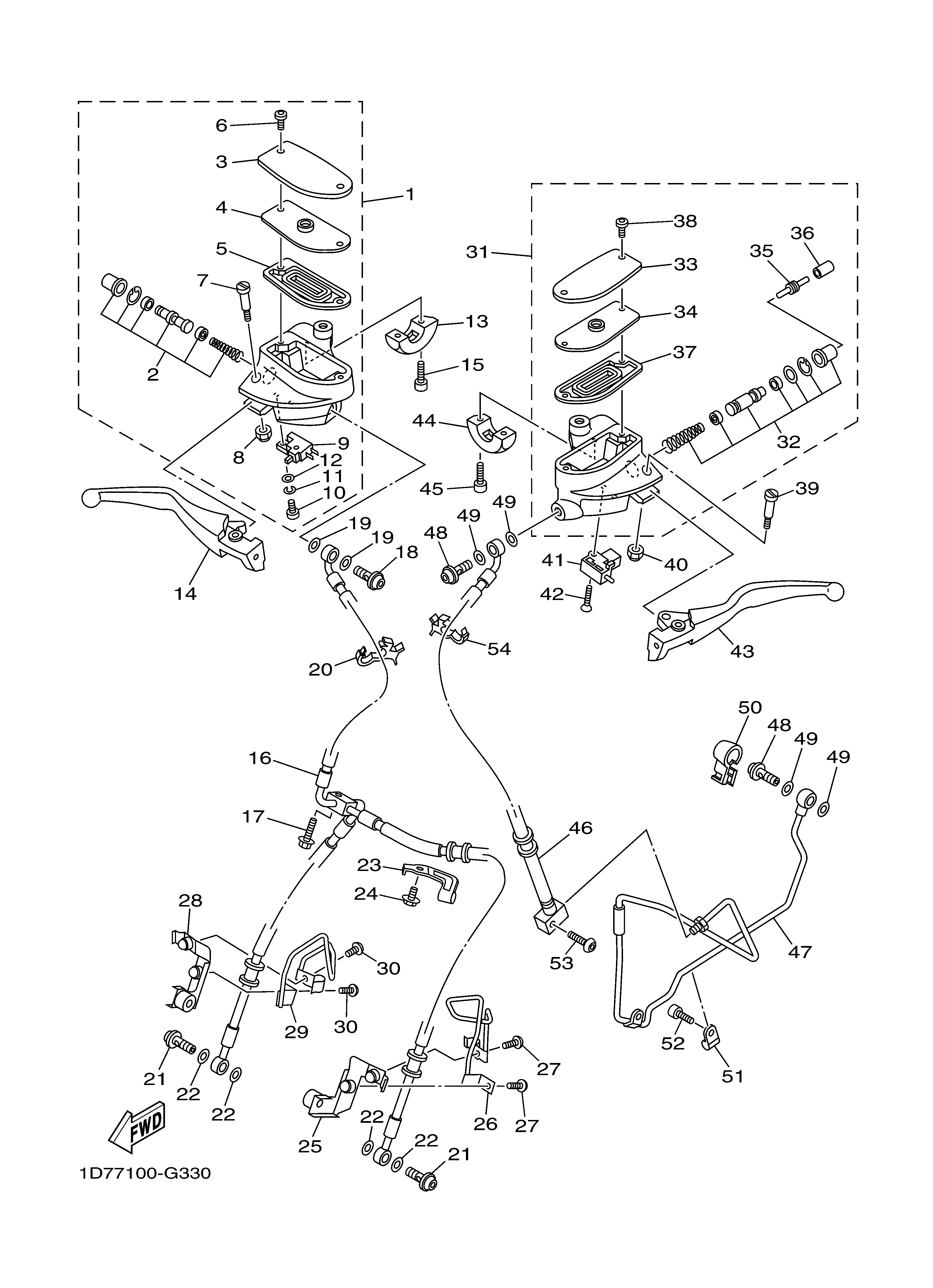 FRONT MASTER CYLINDER 爆炸图