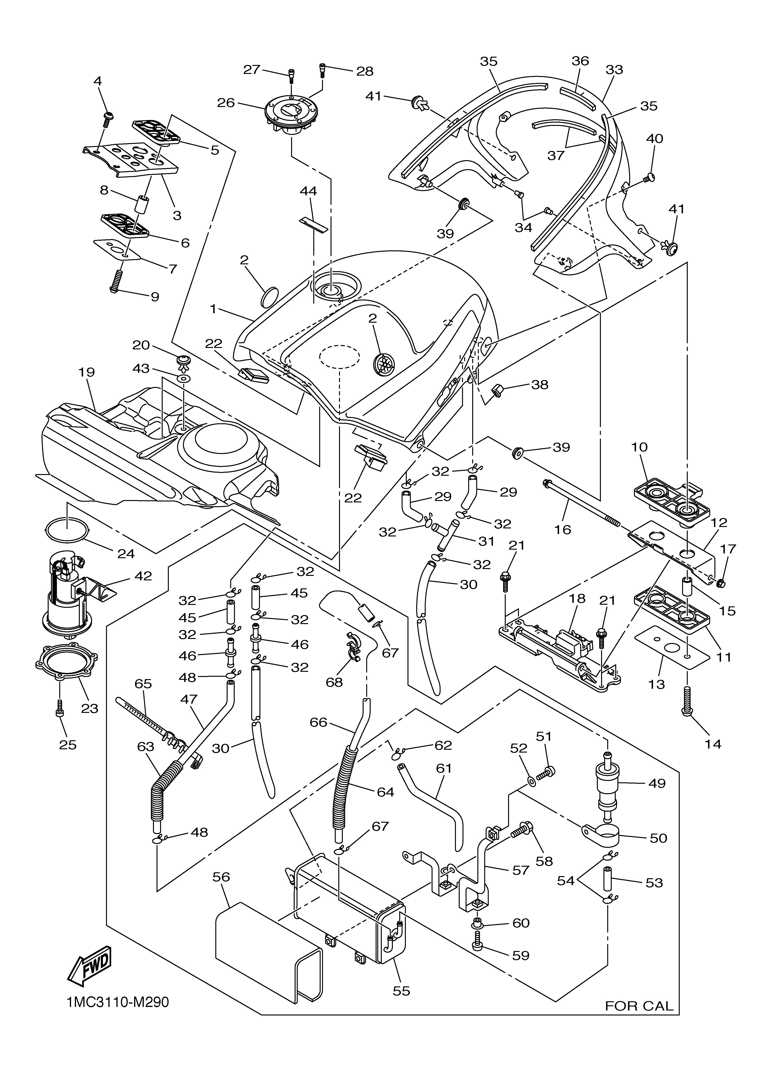 FUEL TANK Sơ đồ tách chi tiết