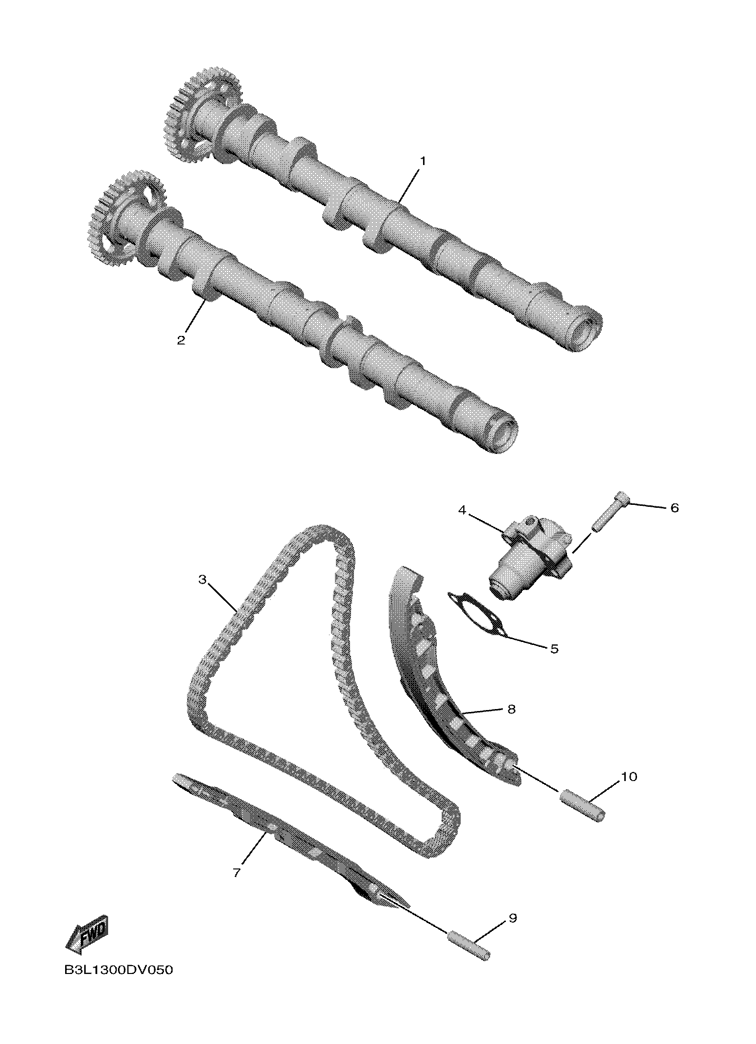 CAMSHAFT & CHAIN 爆炸图