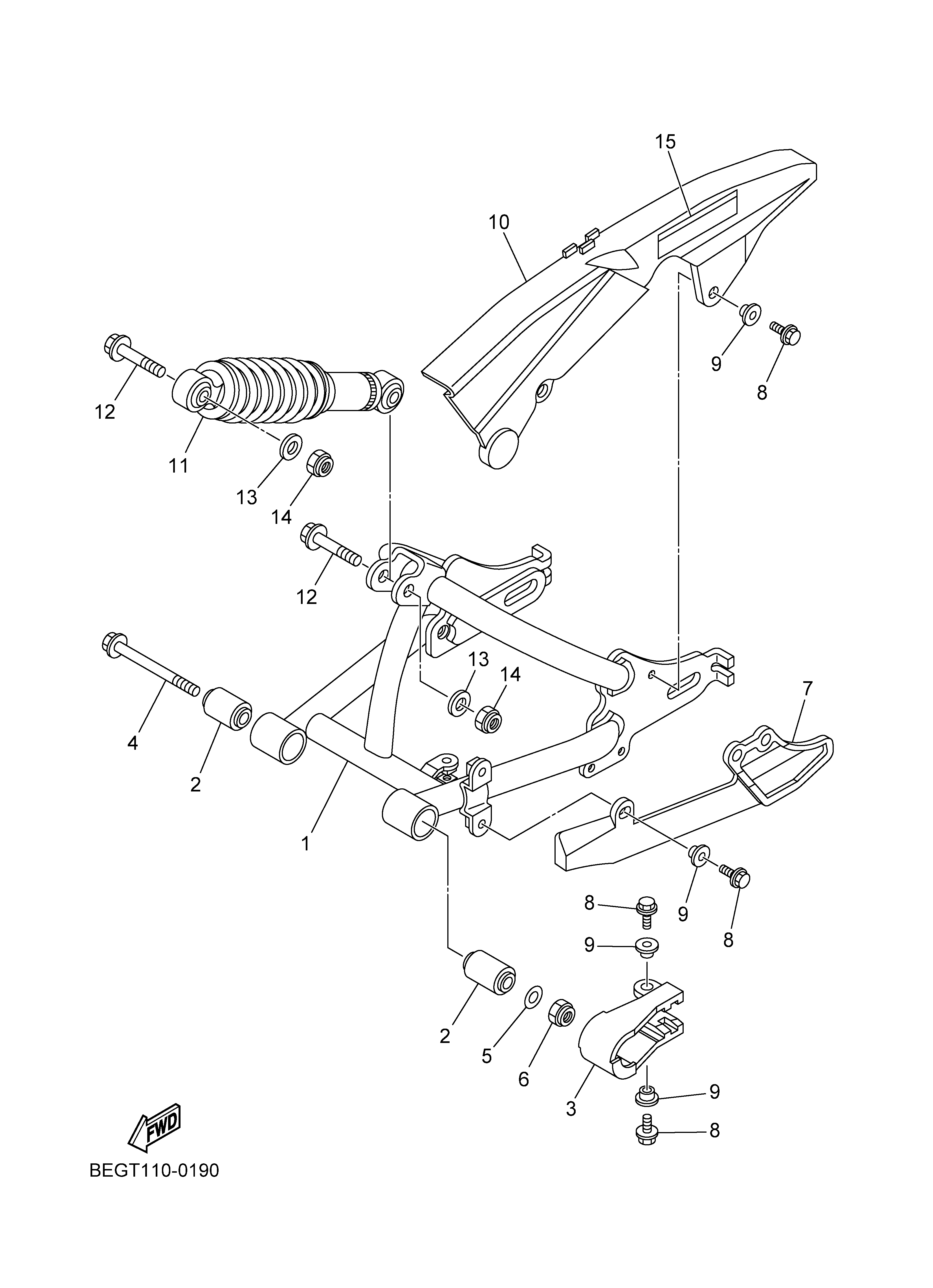 REAR ARM & SUSPENSION 爆炸图