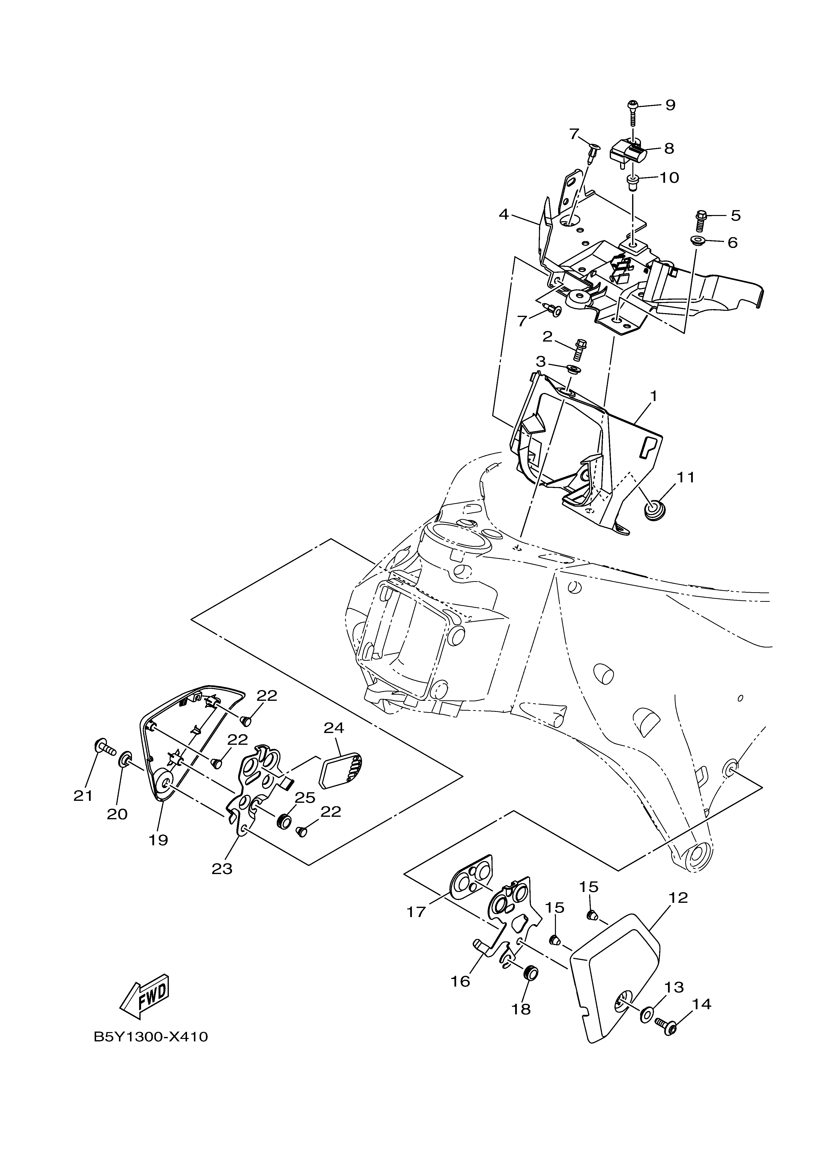 COWLING 2 Sơ đồ tách chi tiết