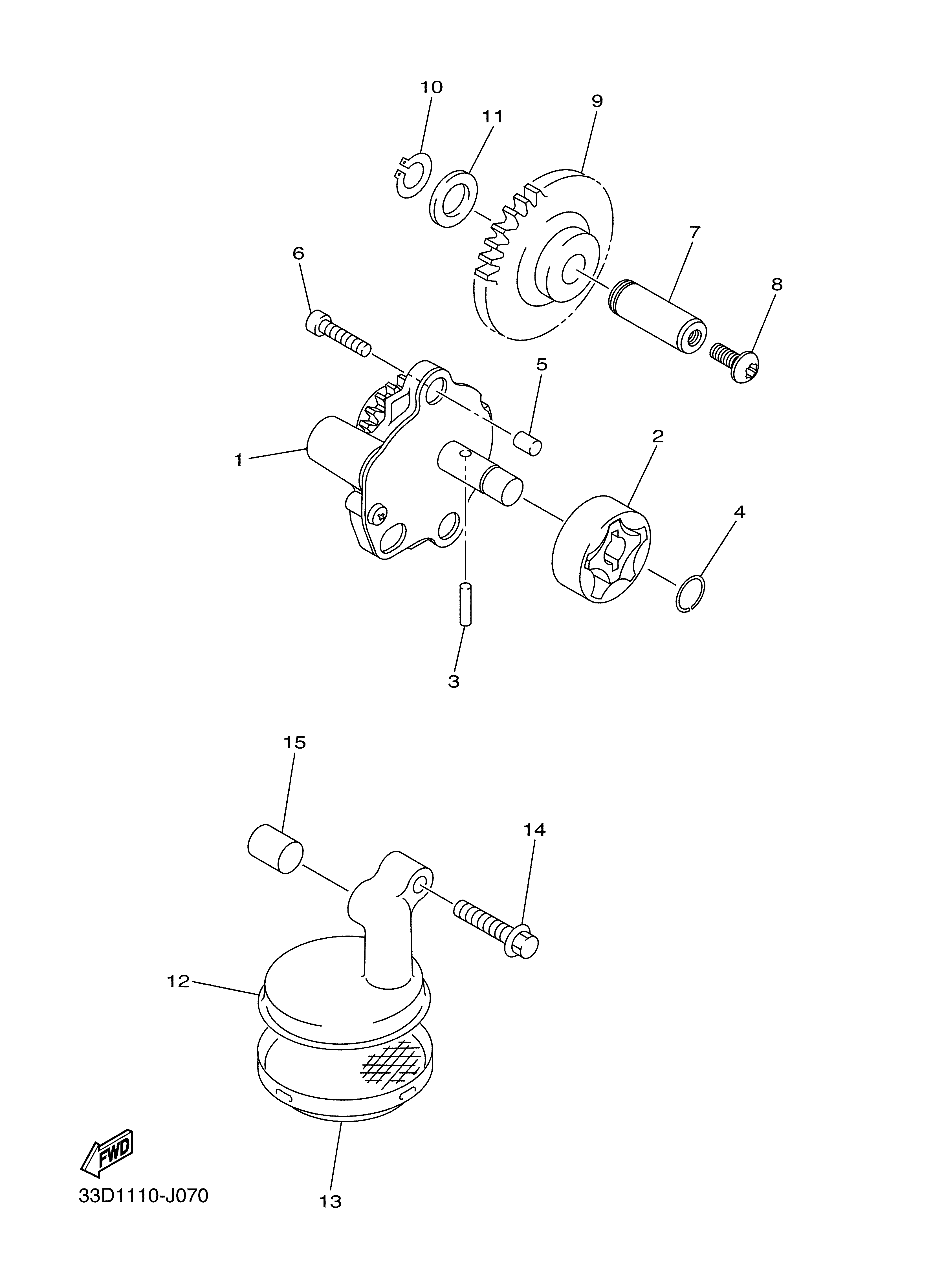 OIL PUMP ภาพแยกชิ้นส่วน