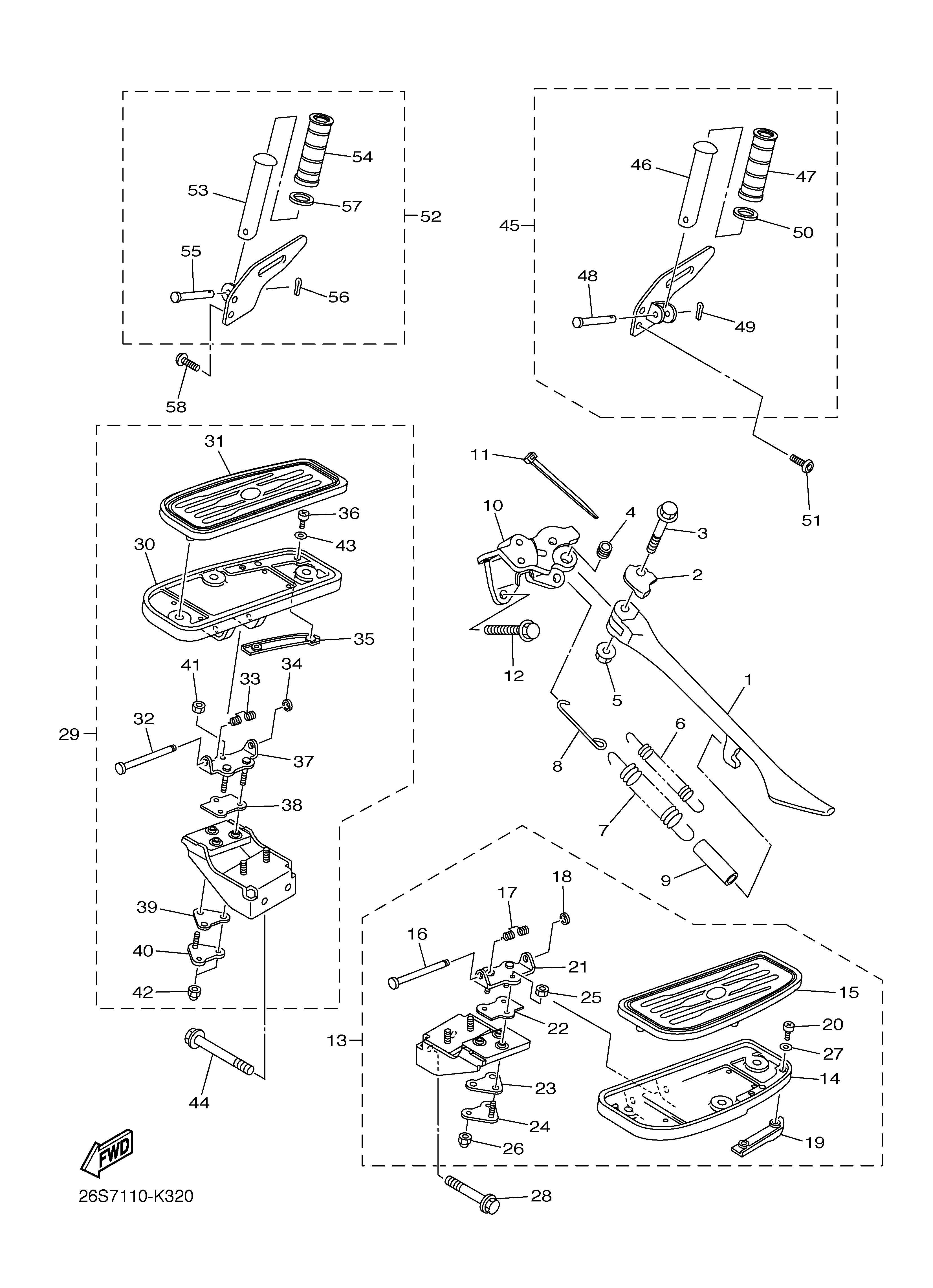 STAND FOOTREST Despieces