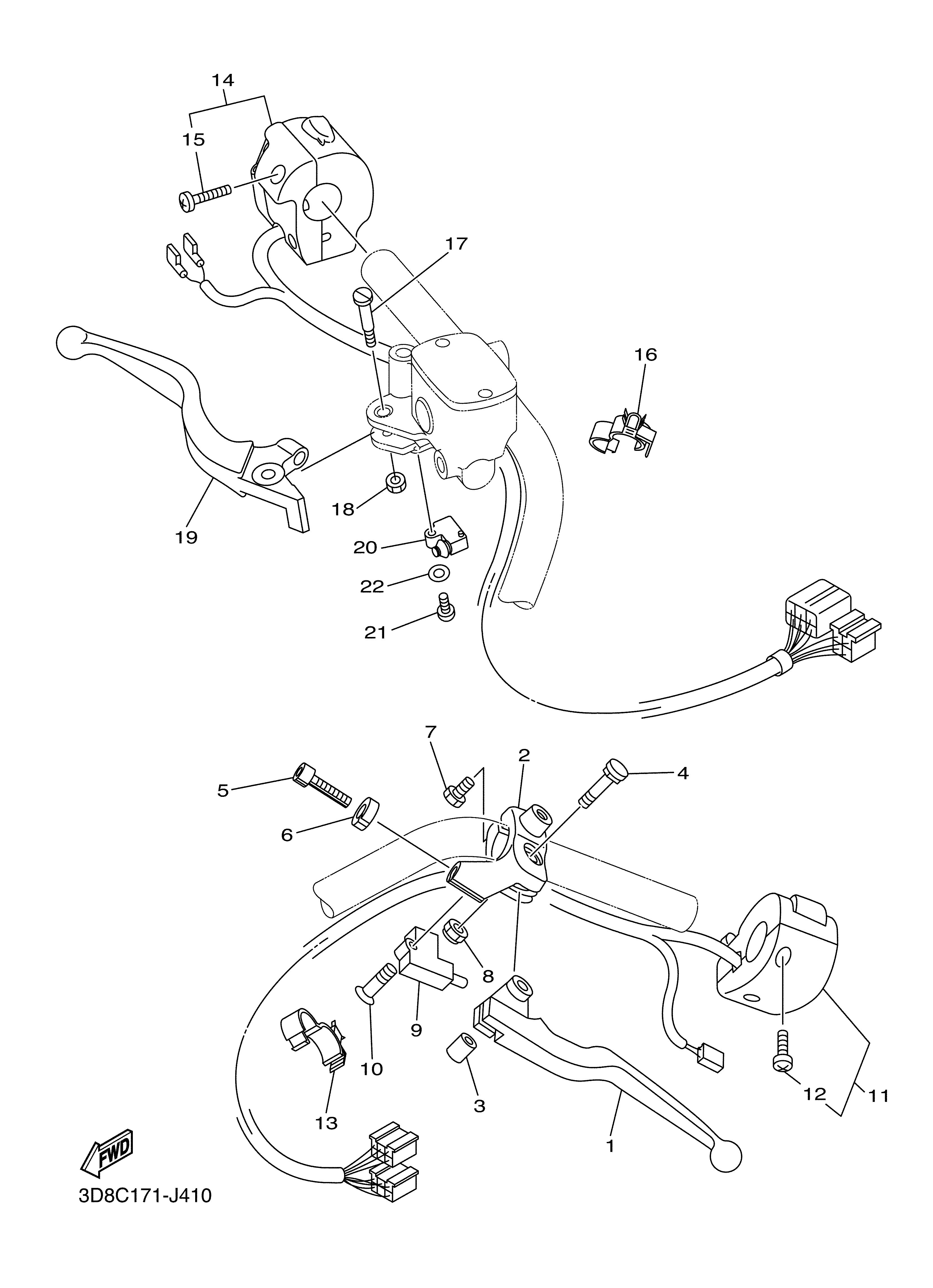 HANDLE SWITCH LEVER ภาพแยกชิ้นส่วน