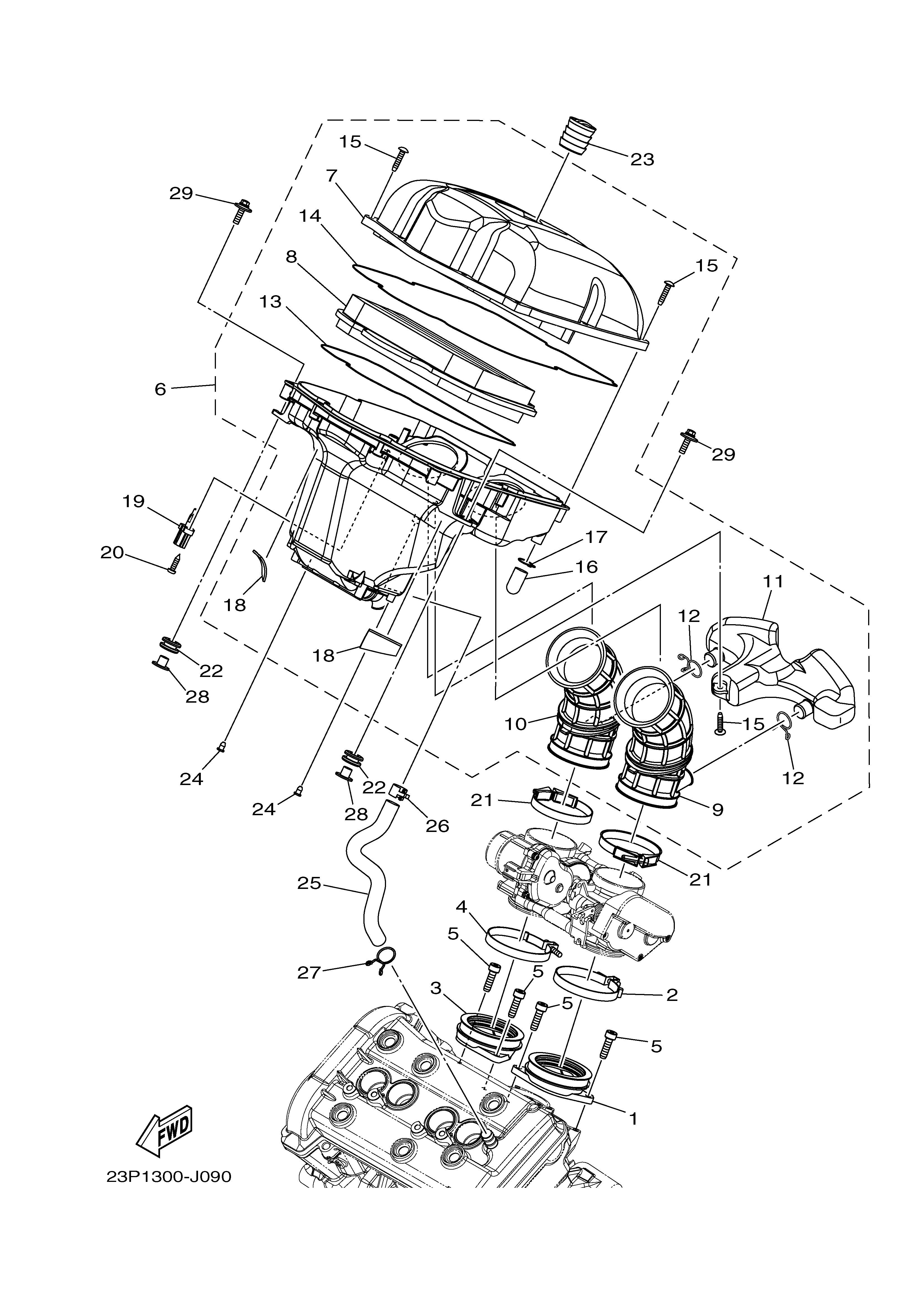 INTAKE Exploded diagrams