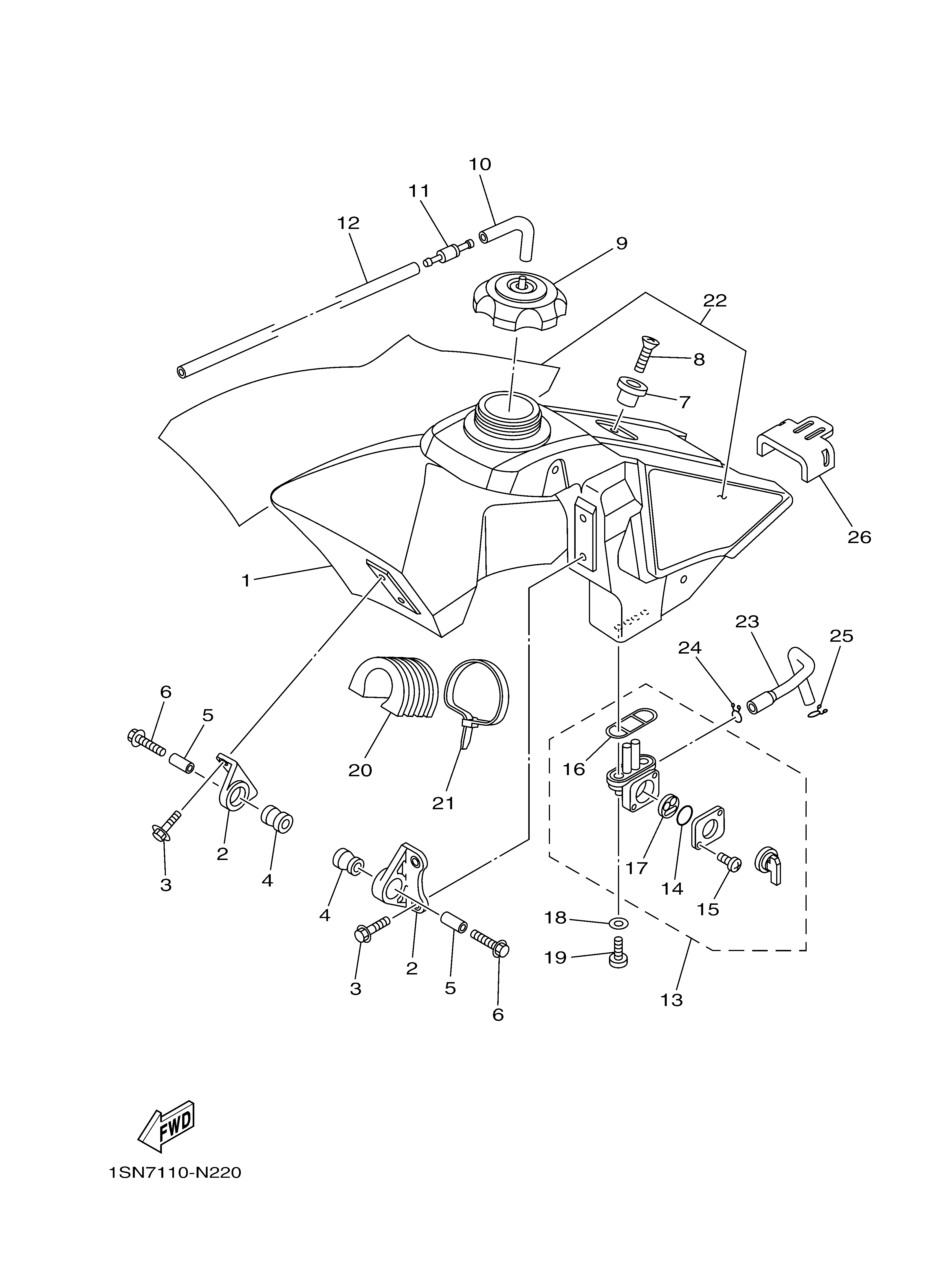 FUEL TANK Sơ đồ tách chi tiết