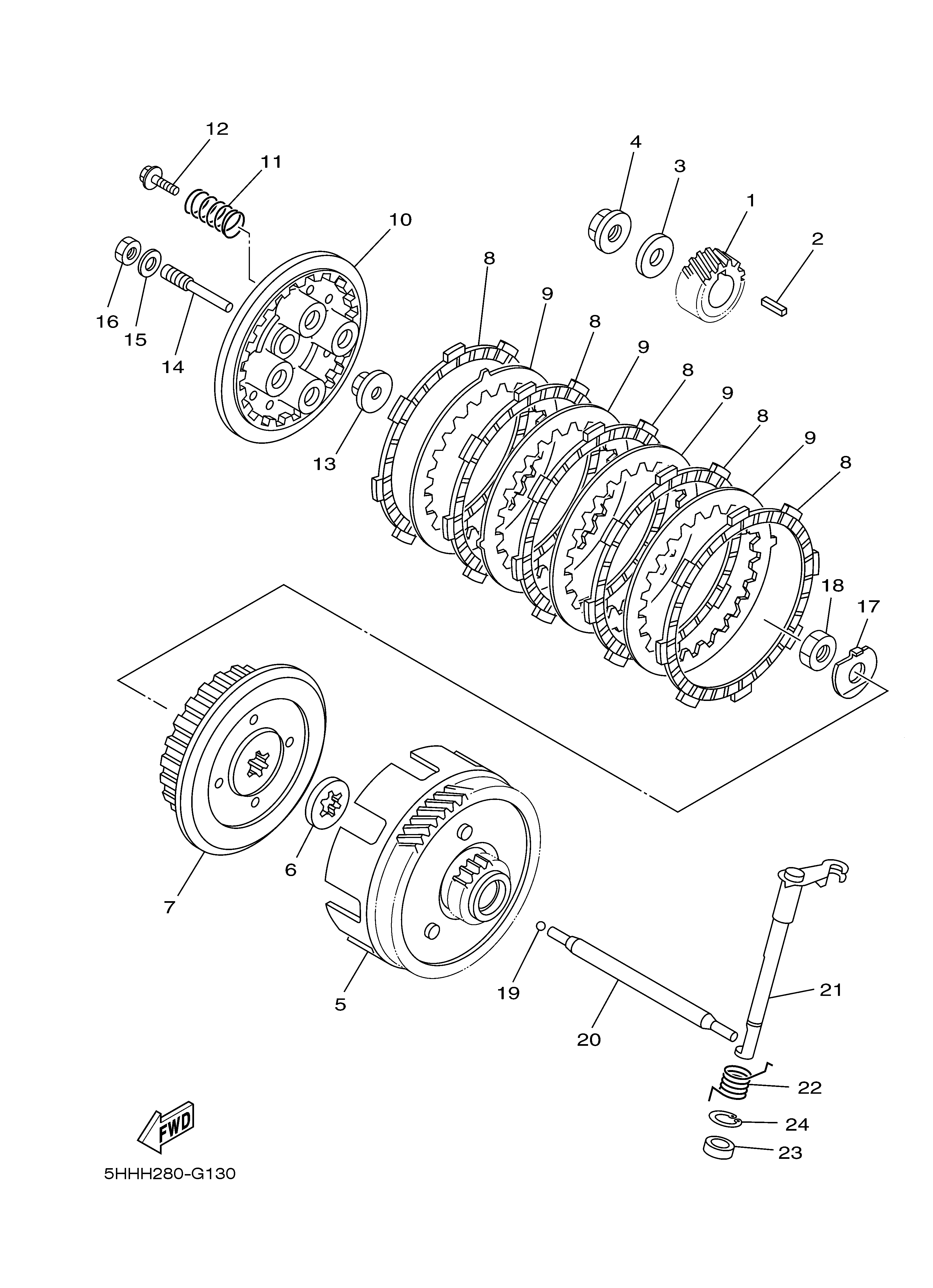 CLUTCH Exploded diagrams