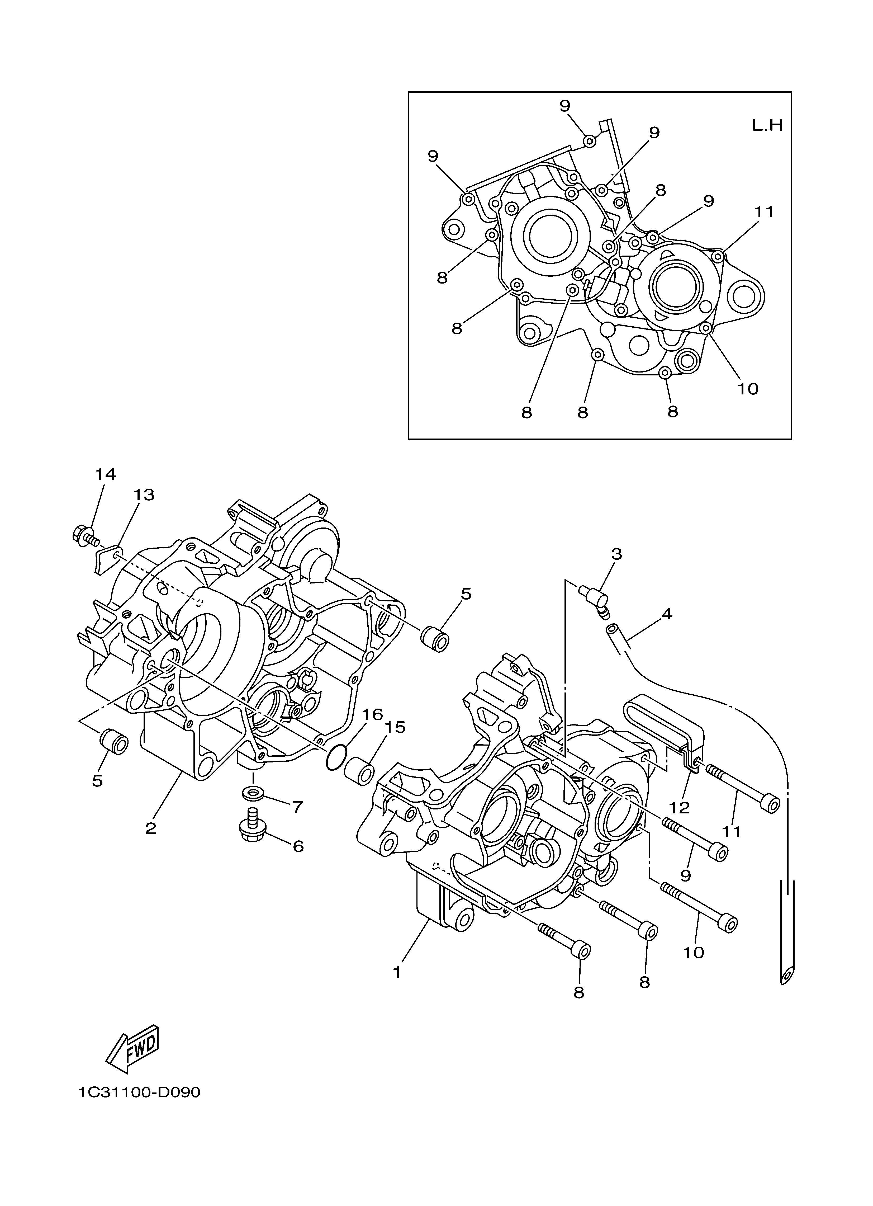CRANKCASE Vistas explodidas