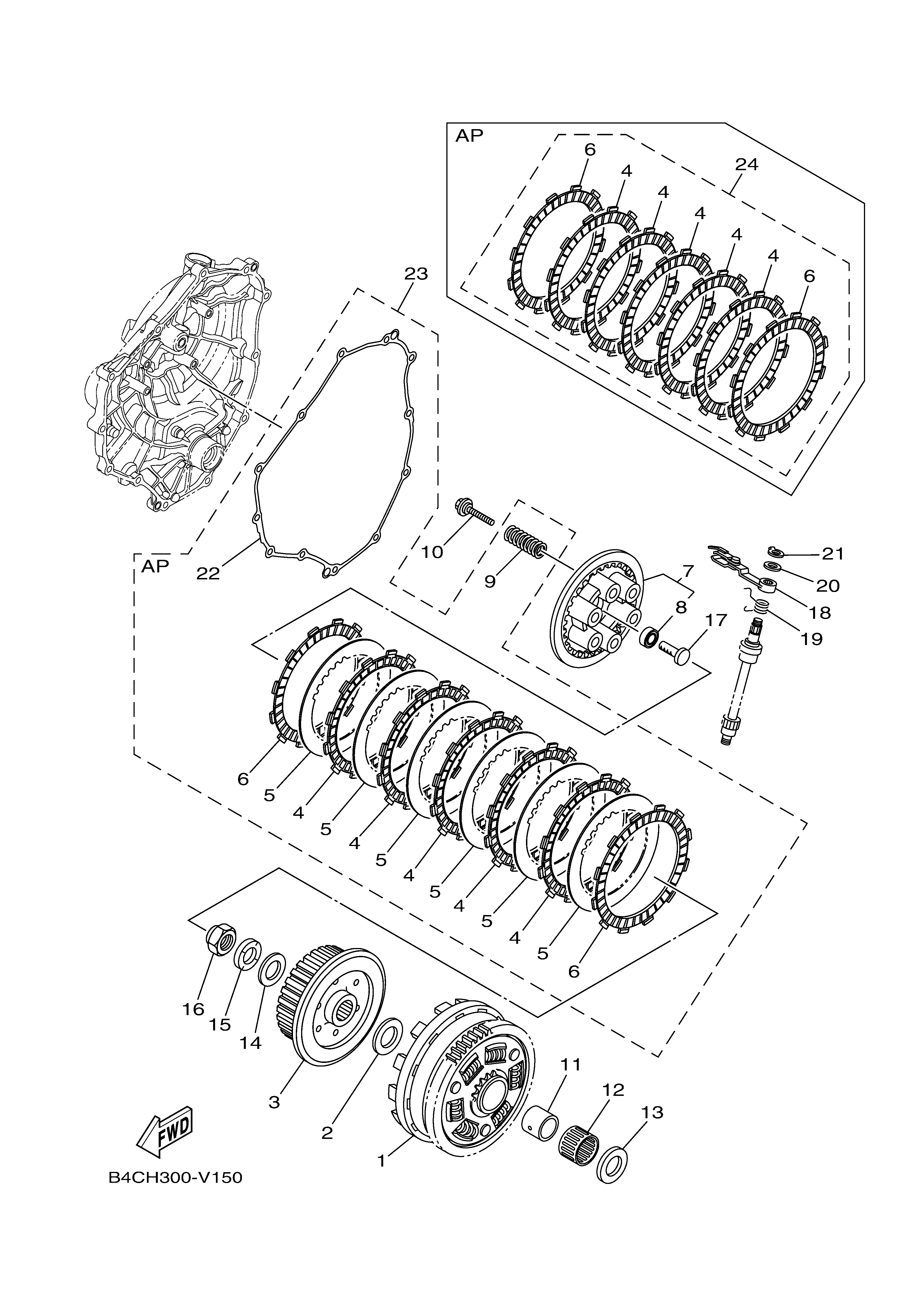 CLUTCH Exploded diagrams