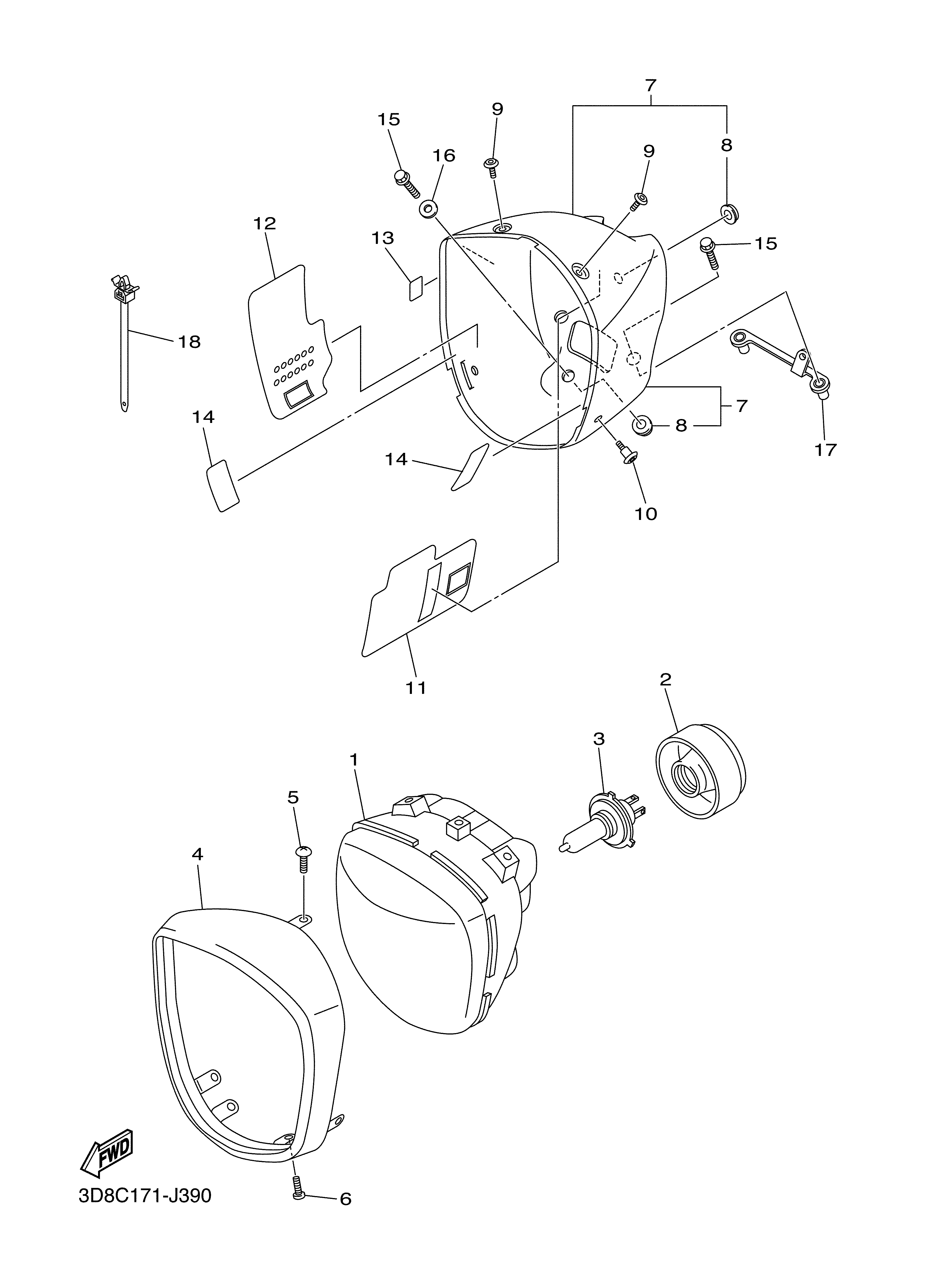 HEADLIGHT Despieces