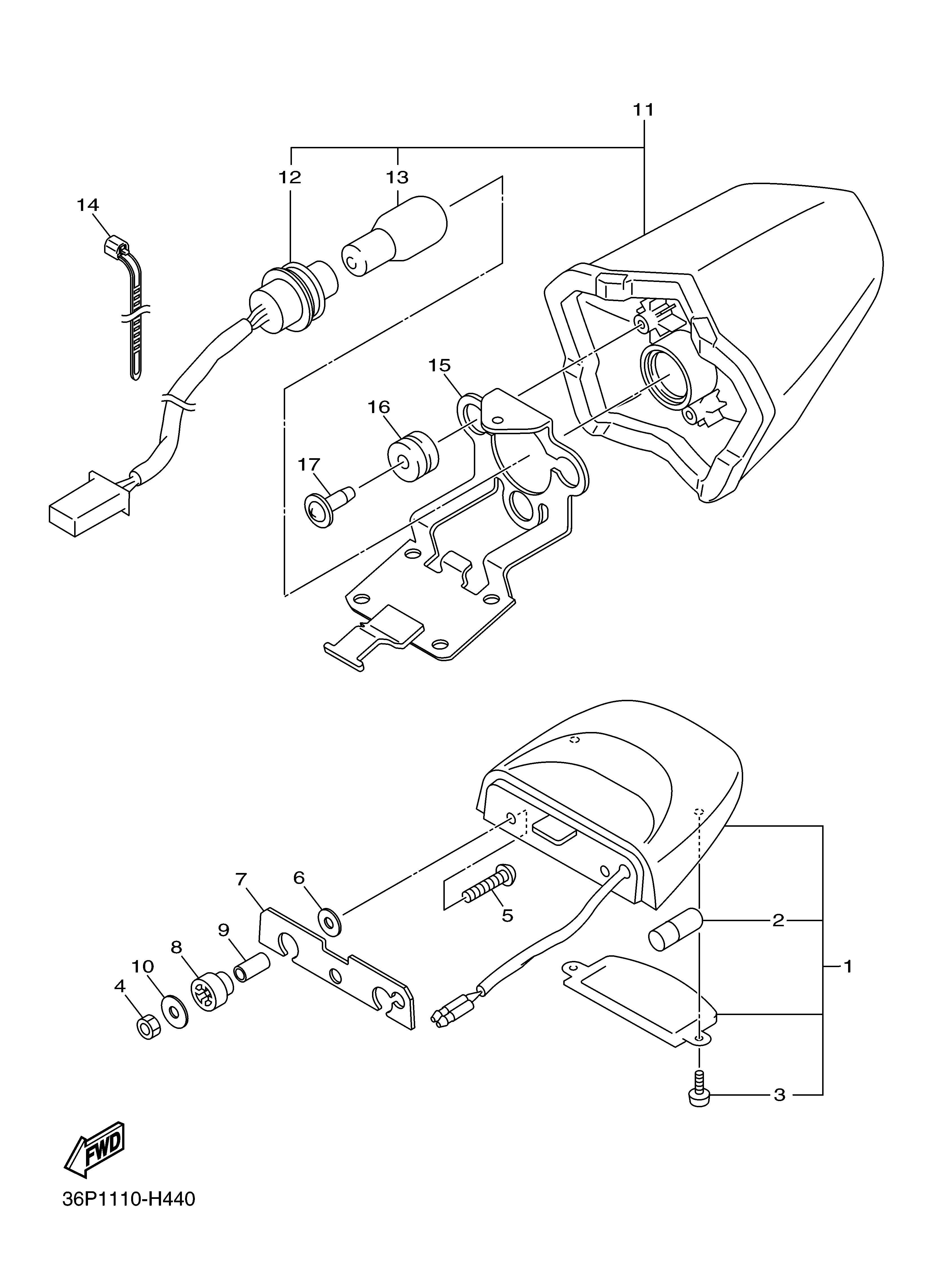 TAILLIGHT Sơ đồ tách chi tiết