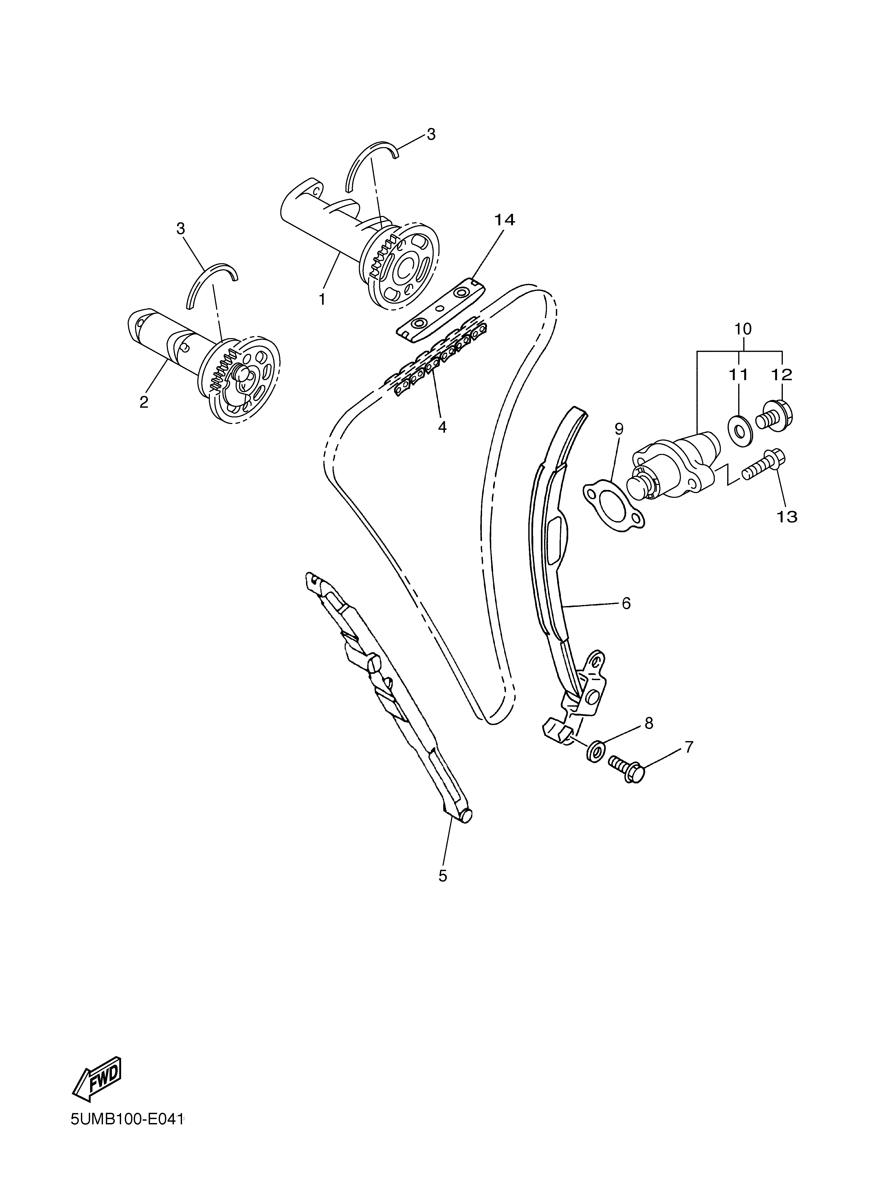 CAMSHAFT CHAIN Exploded diagrams