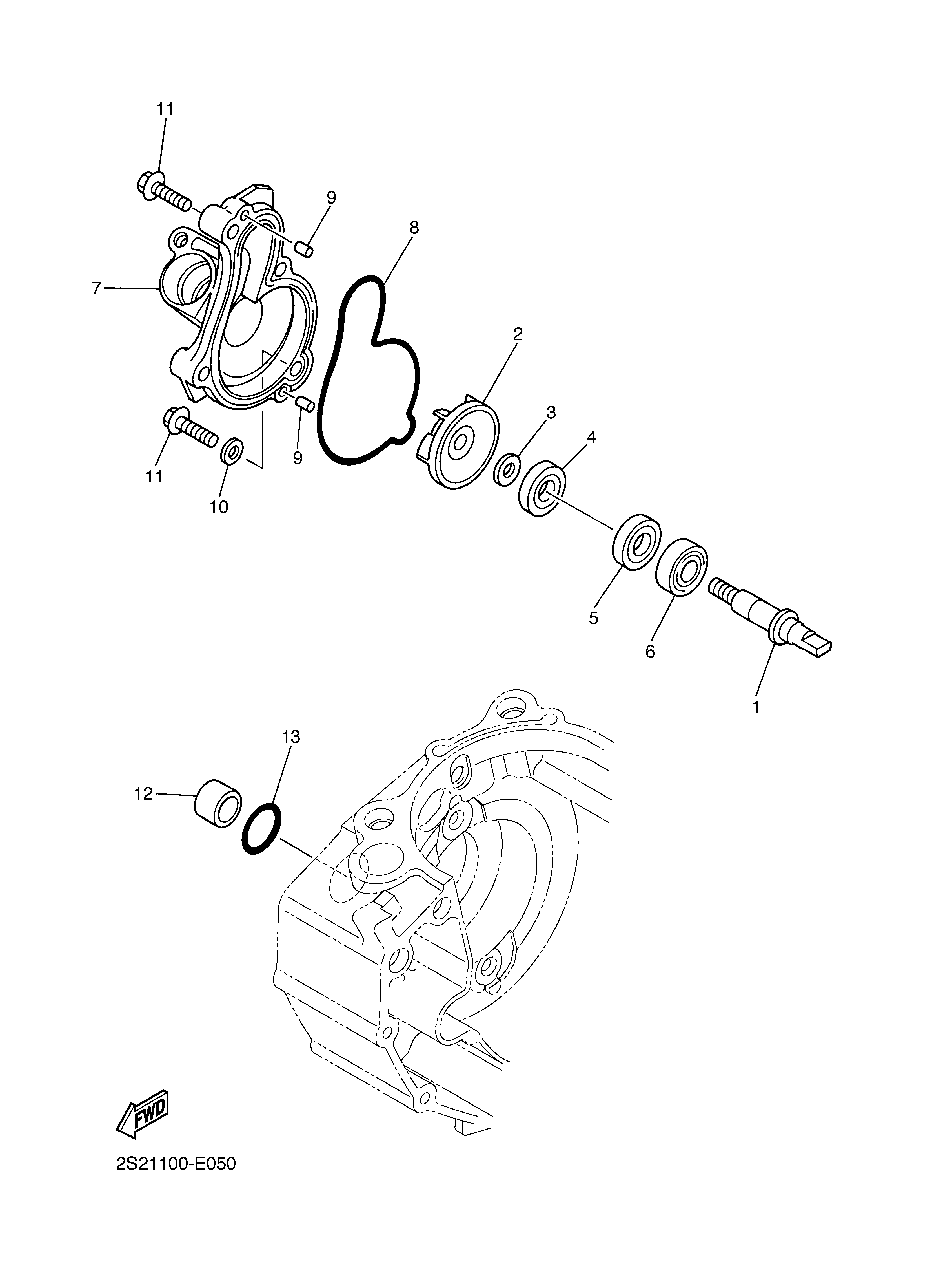 WATER PUMP ภาพแยกชิ้นส่วน