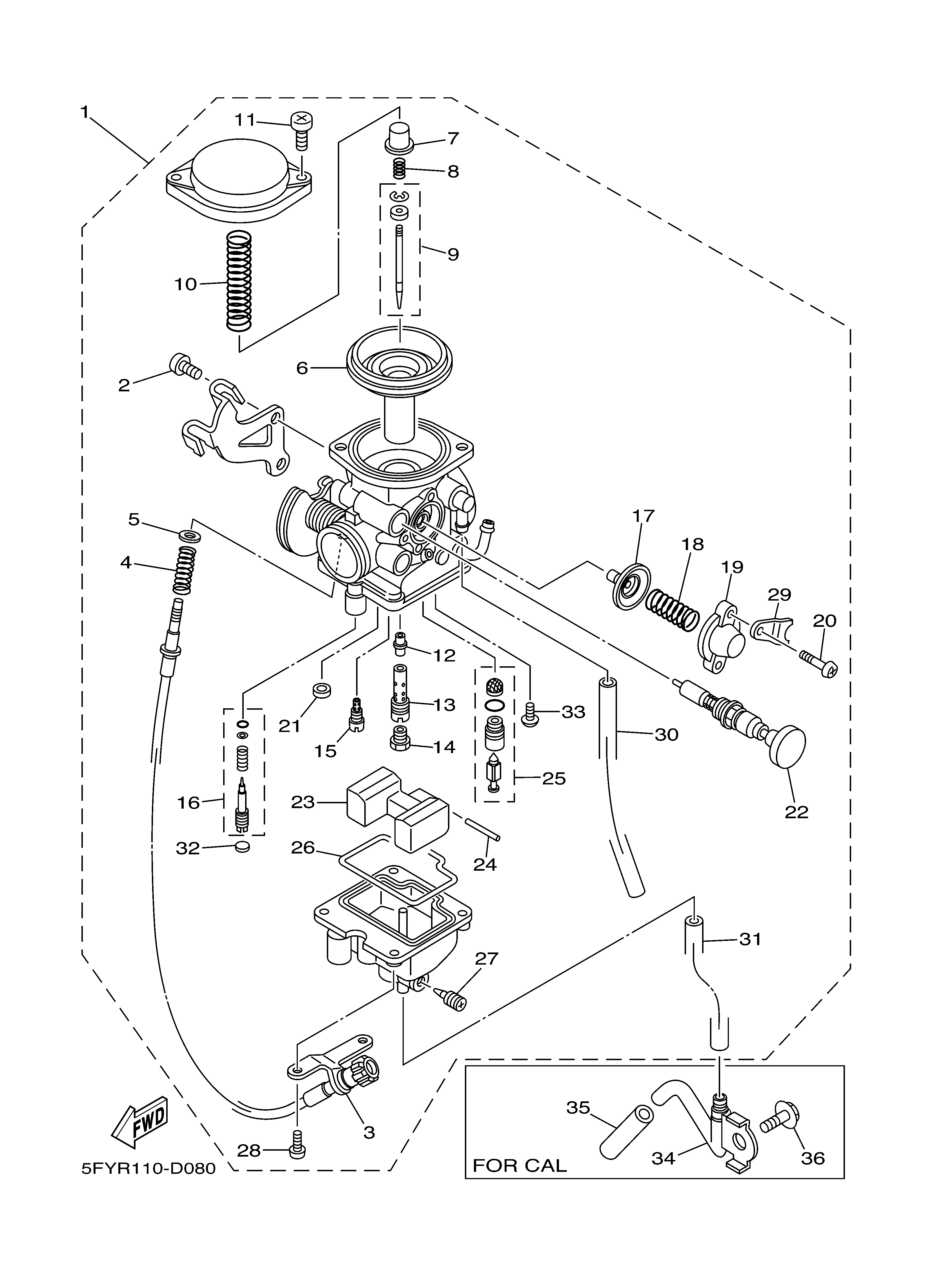 CARBURETOR ภาพแยกชิ้นส่วน