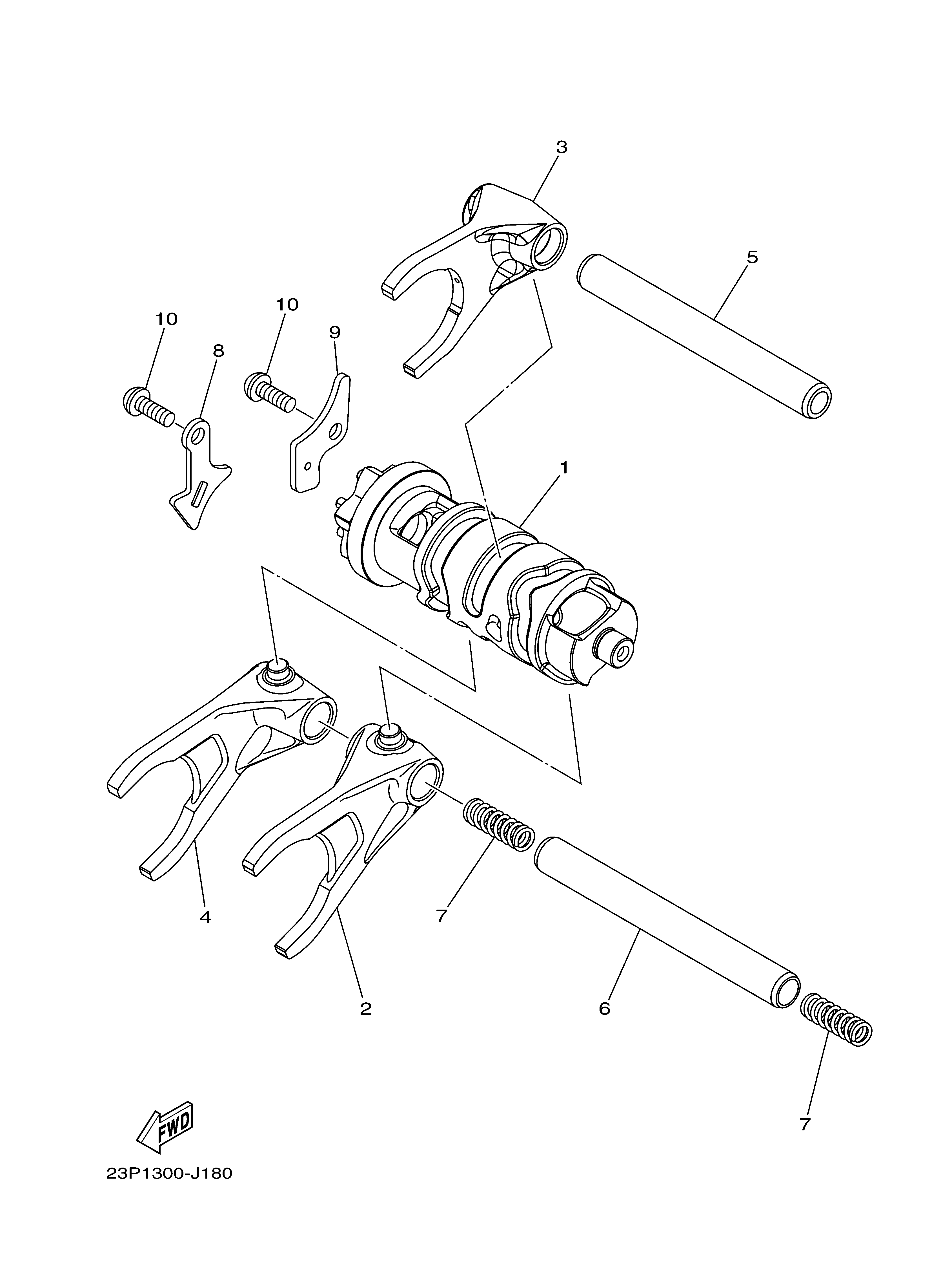 SHIFT CAM FORK ภาพแยกชิ้นส่วน