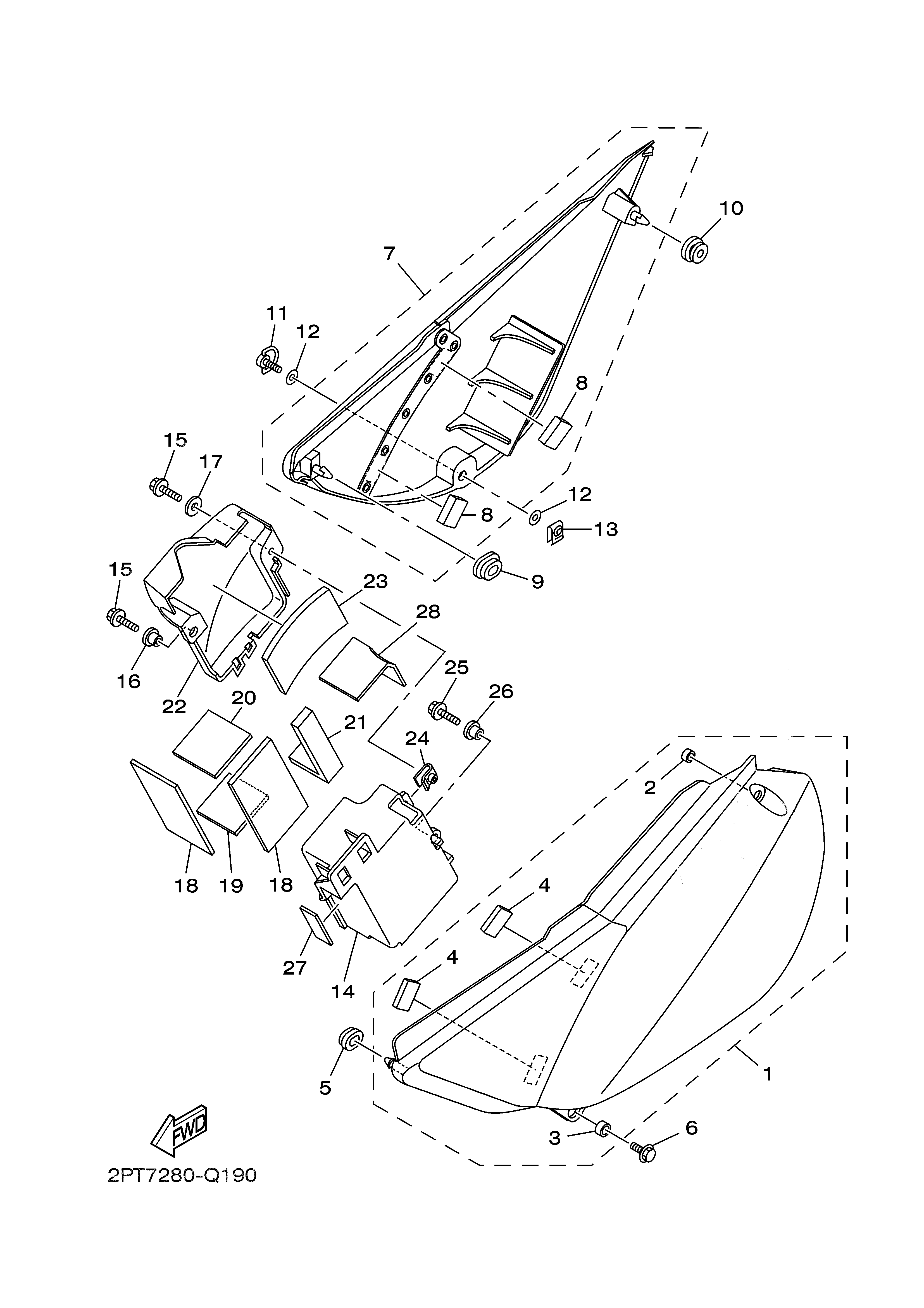 SIDE COVER Exploded diagrams