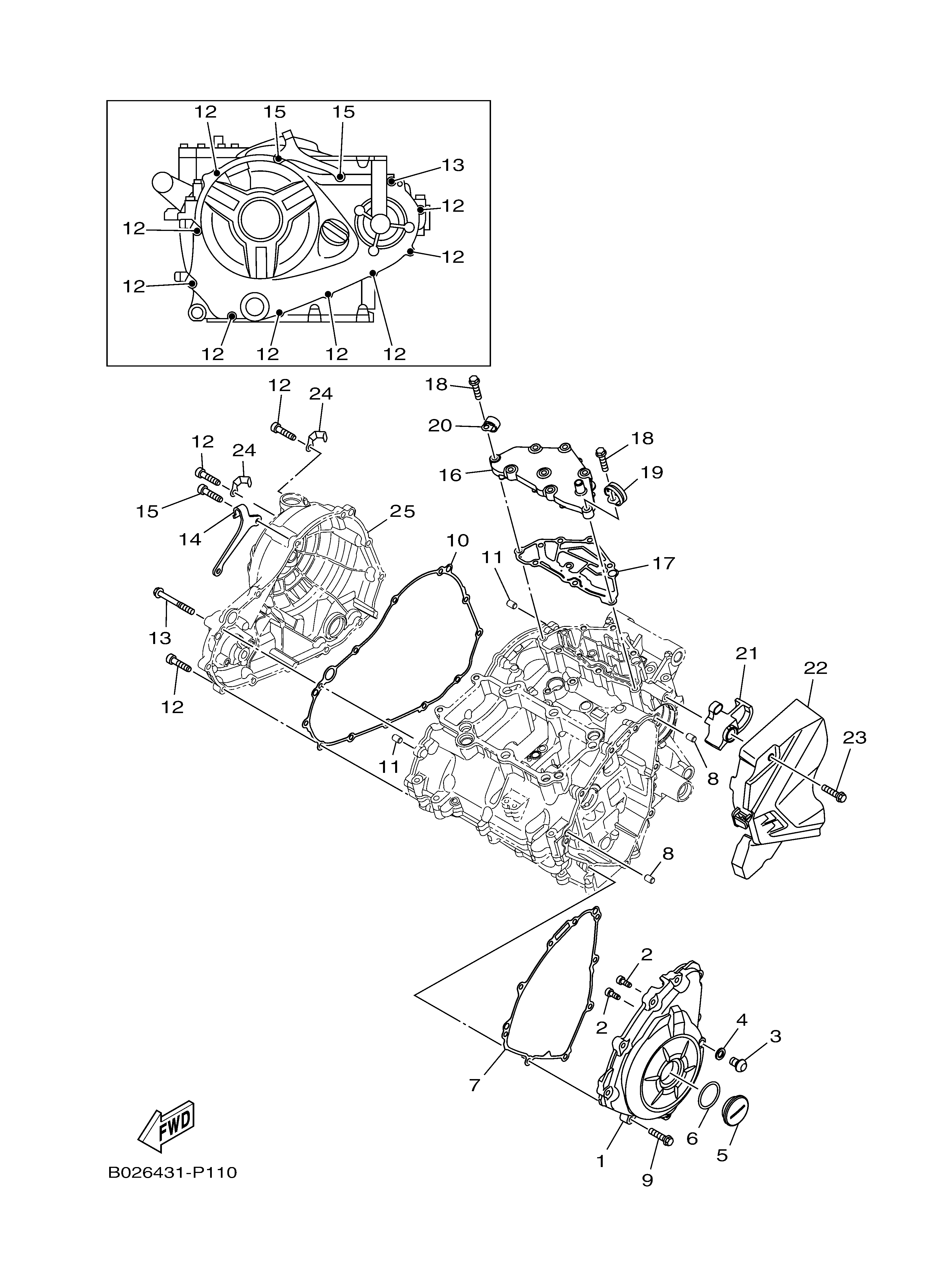 CRANKCASE COVER 1 Exploded diagrams