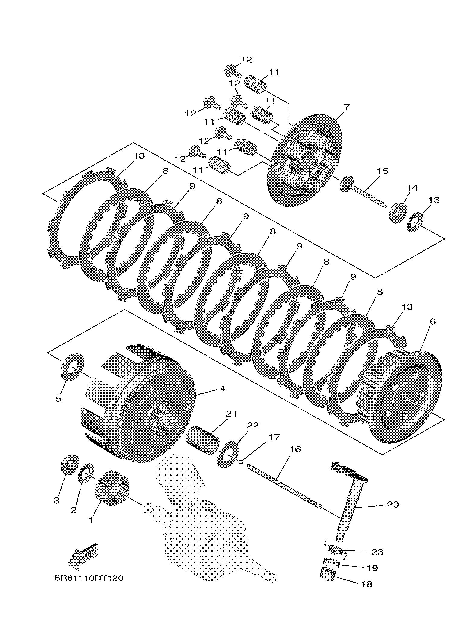CLUTCH Diagram terurai