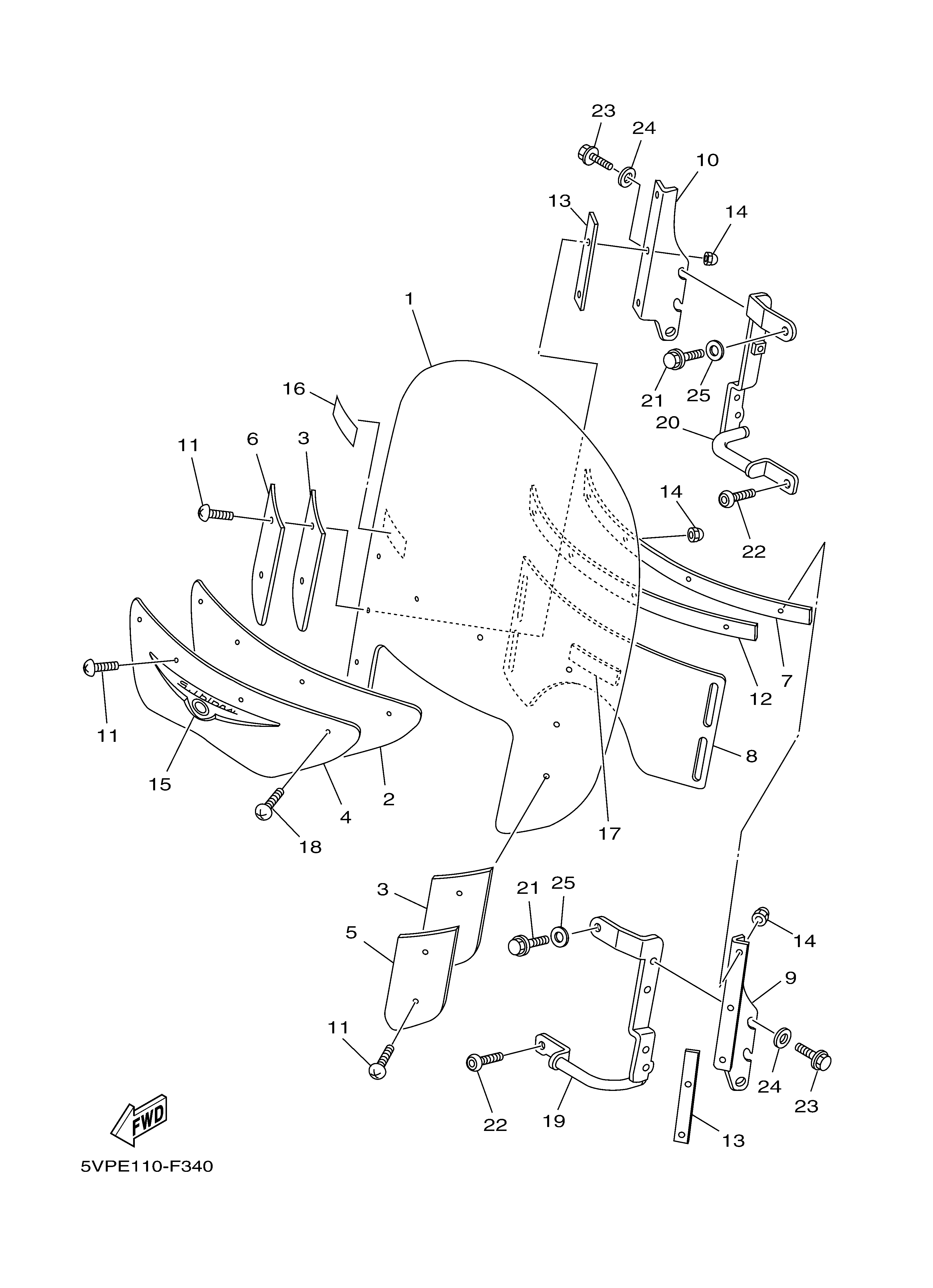 COWLING 1 Diagram terurai